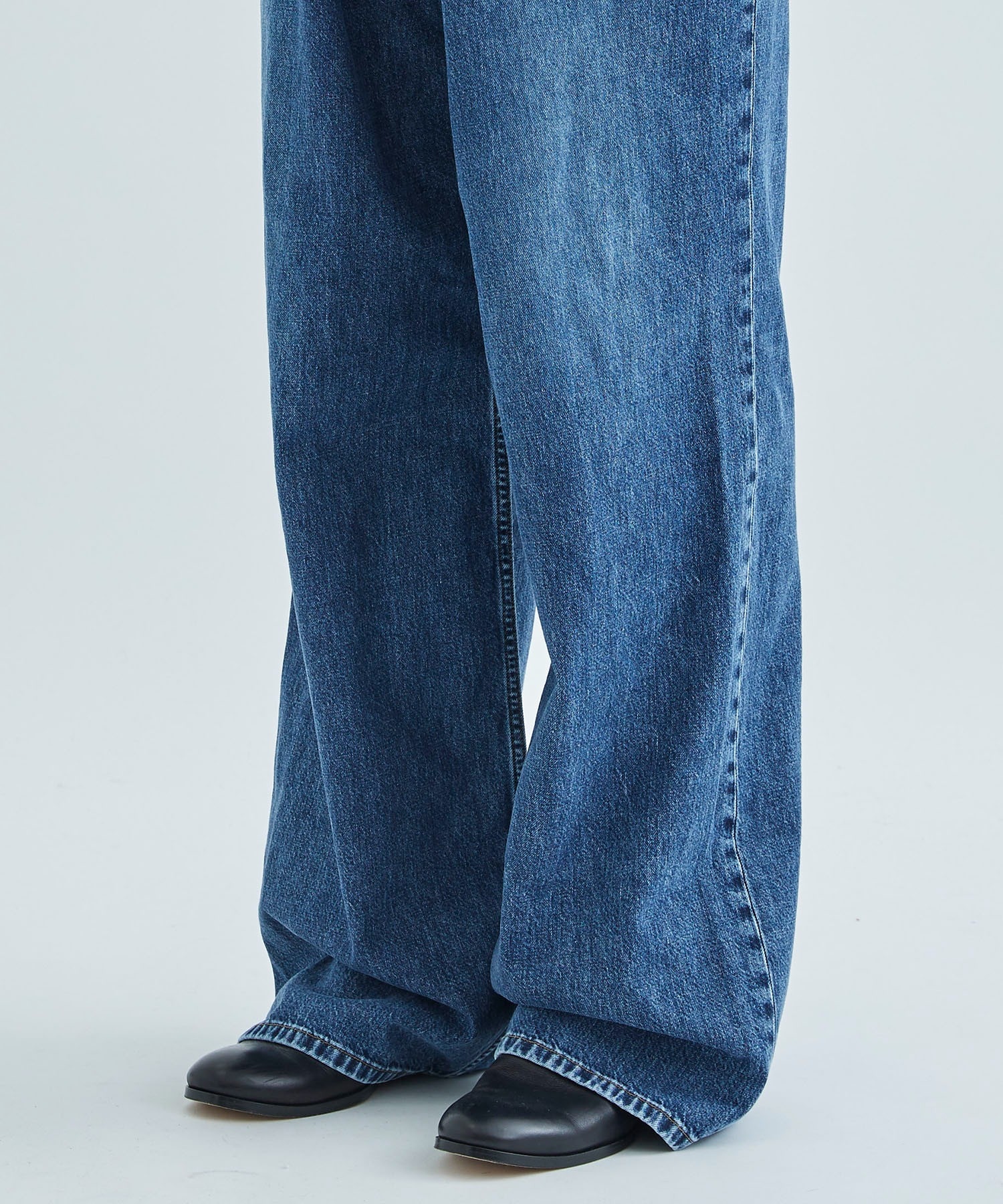 WASHED DENIM WIDE PANTS JOHN LAWRENCE SULLIVAN