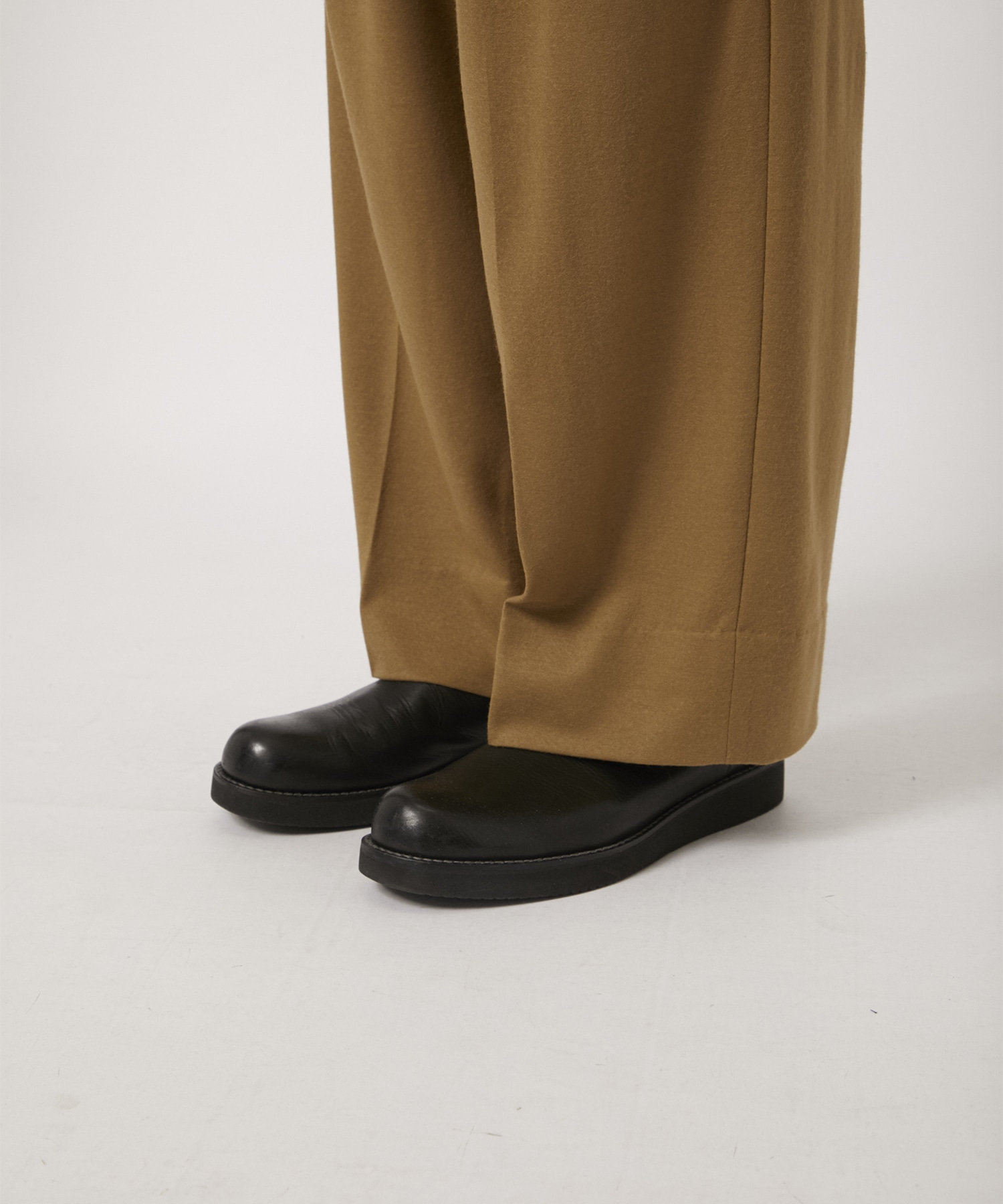 High Gauge Milled Wool Easy Tuck Pants KANEMASA PHIL.