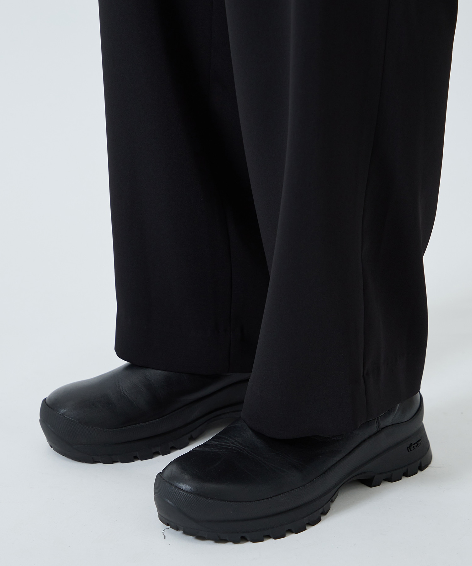 Double Satin 2 Tuck Wide Pants with Long Belt CULLNI