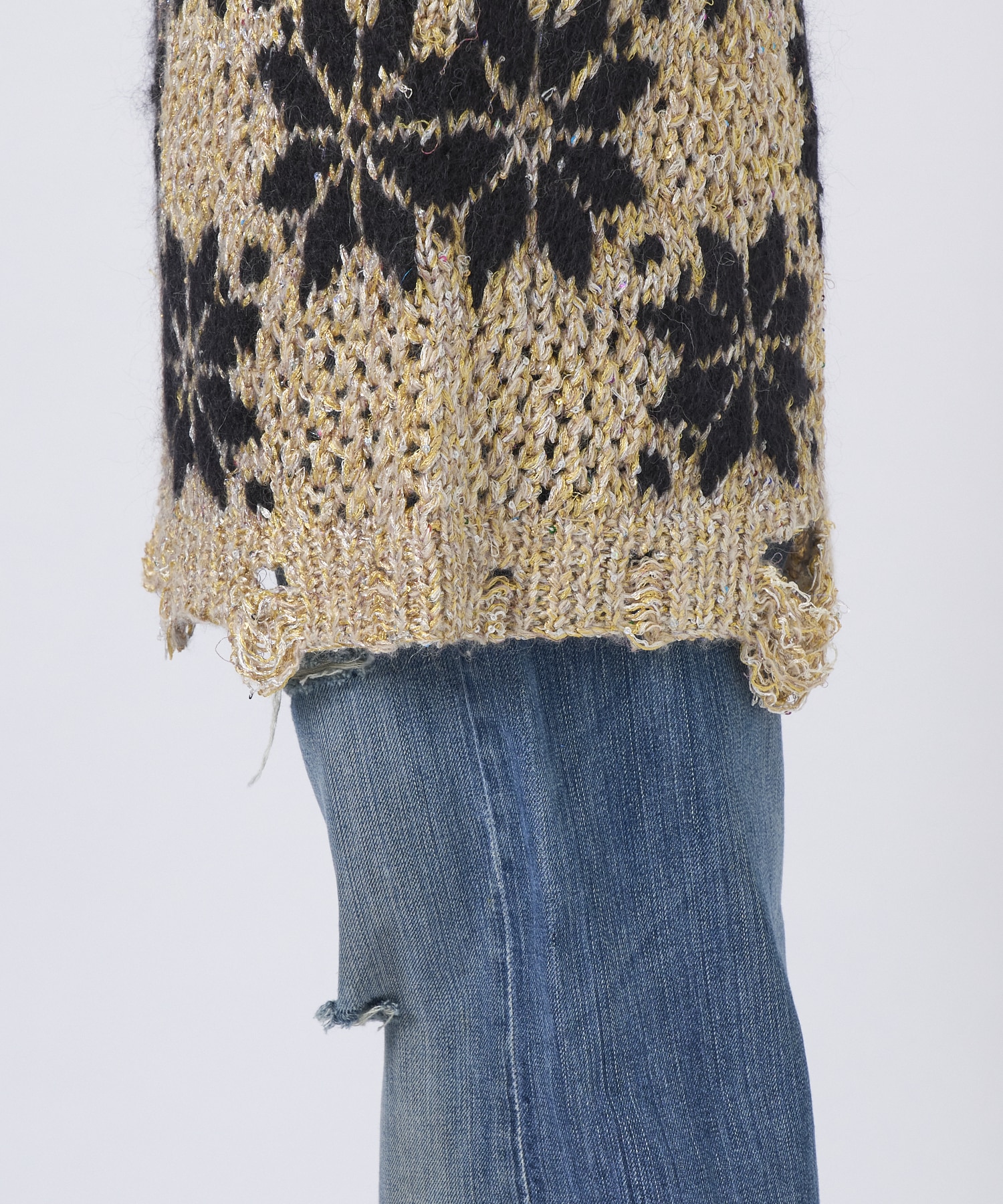 Snow Pattern Crew Neck Knit BED J.W. FORD