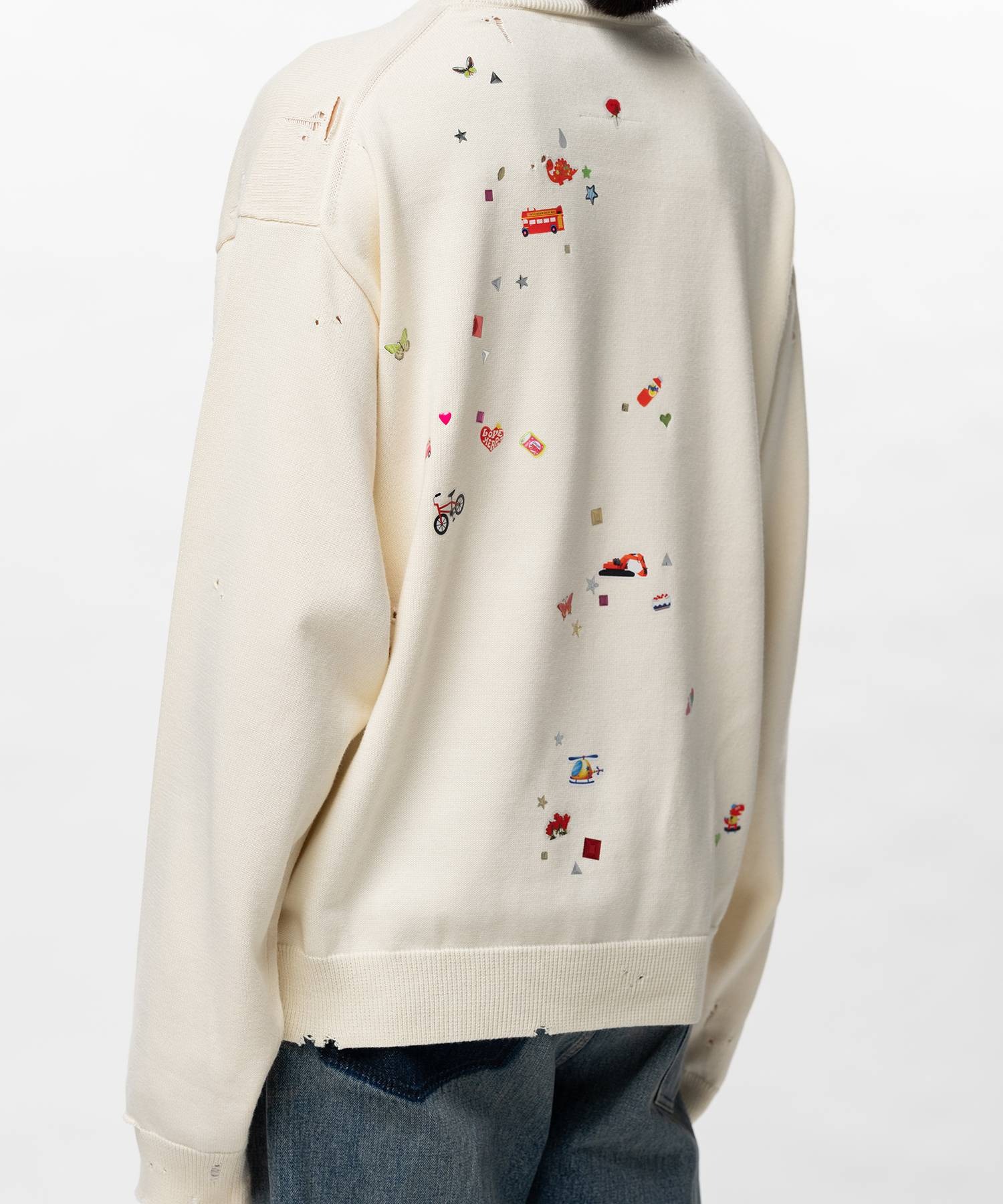 KIDS STICKER KNIT PULLOVER Maison MIHARA YASUHIRO