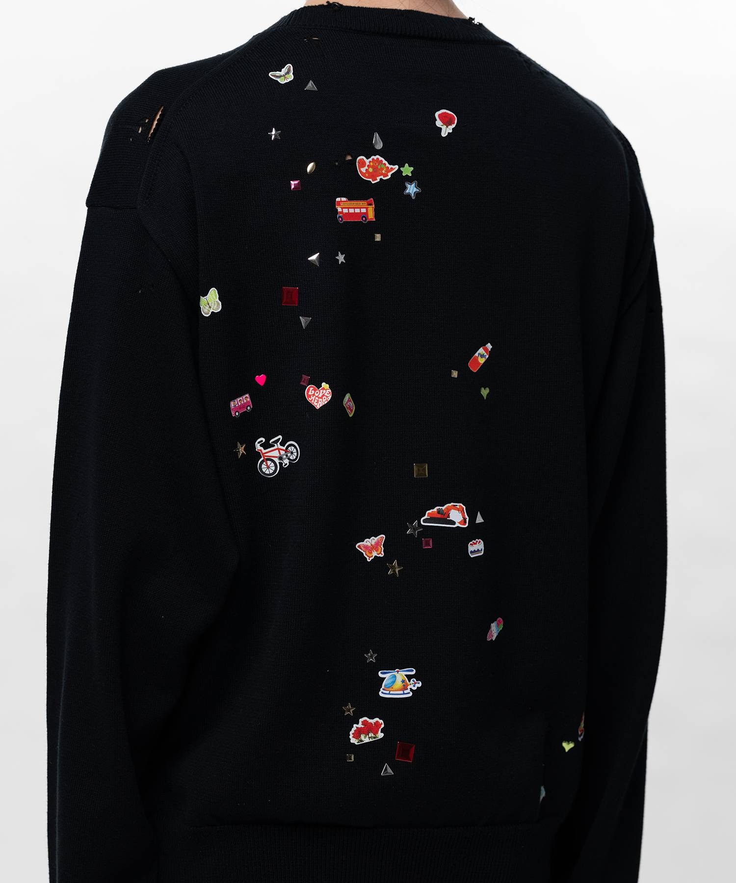 KIDS STICKER KNIT PULLOVER Maison MIHARA YASUHIRO