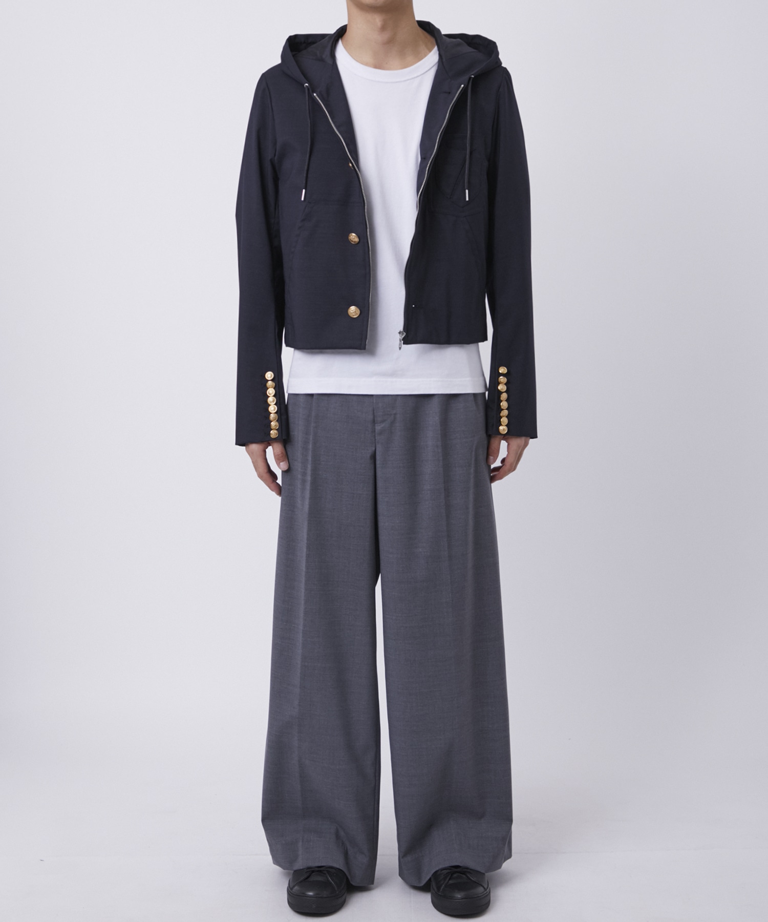 DOUBLE TUCK WIDE TROUSERS MASU