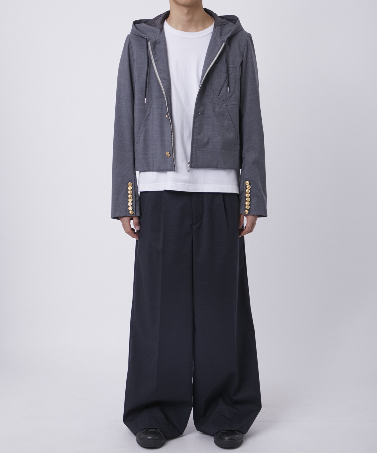 DOUBLE TUCK WIDE TROUSERS MASU