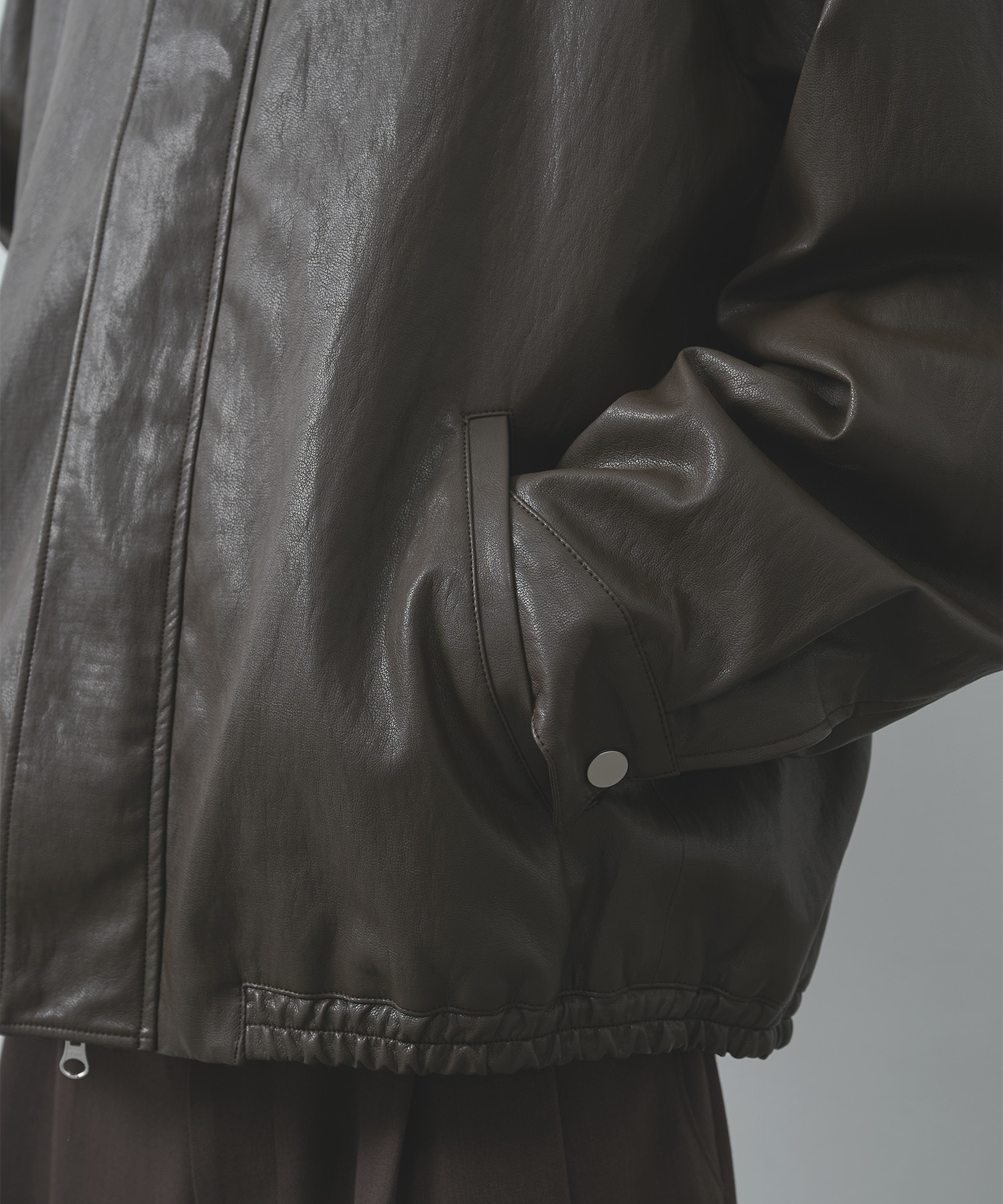 MODERN LEATHER BLOUSON STUDIOUS