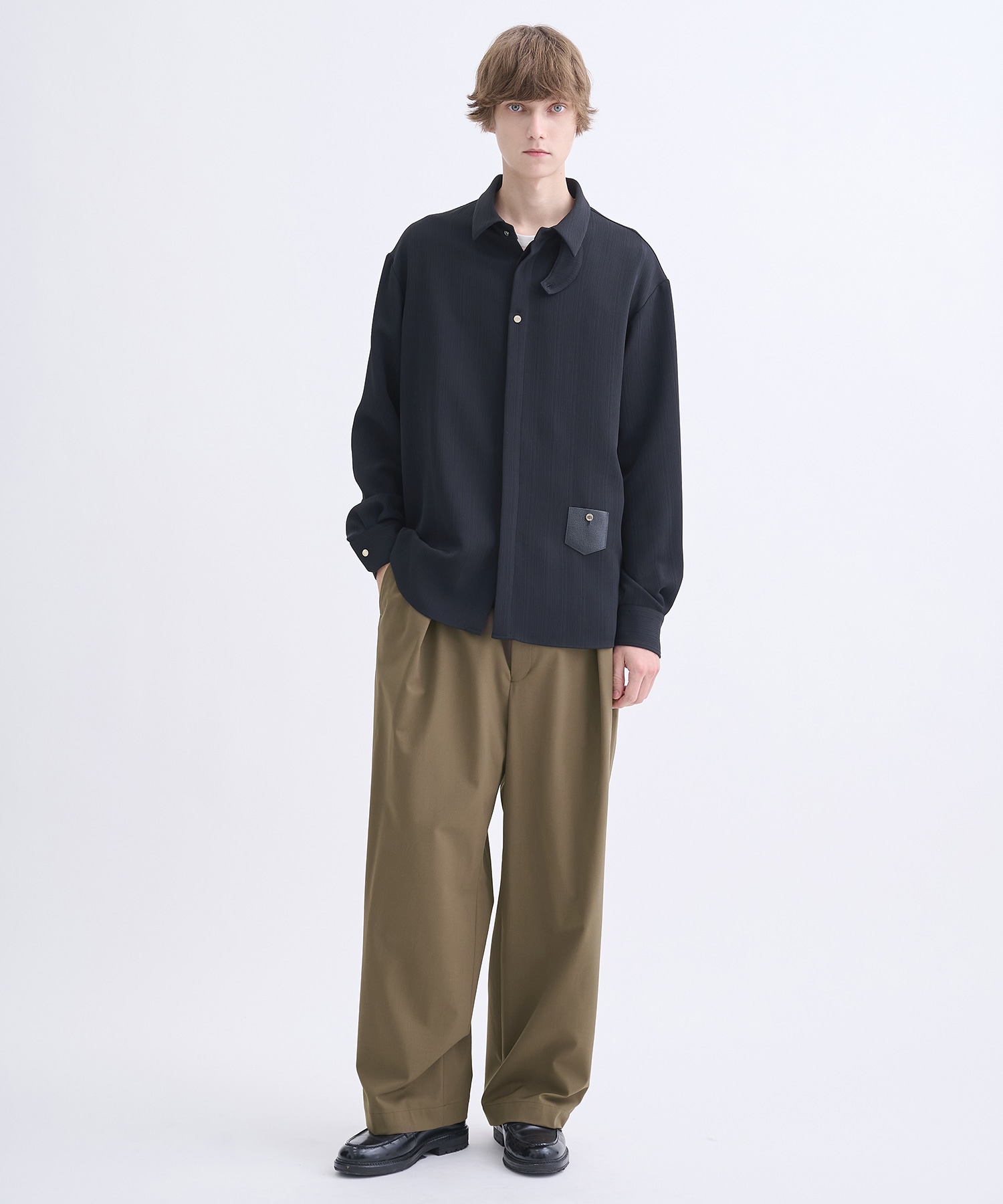別注 Minimal Pocket L/S PLEATS SHIRTS CULLNI