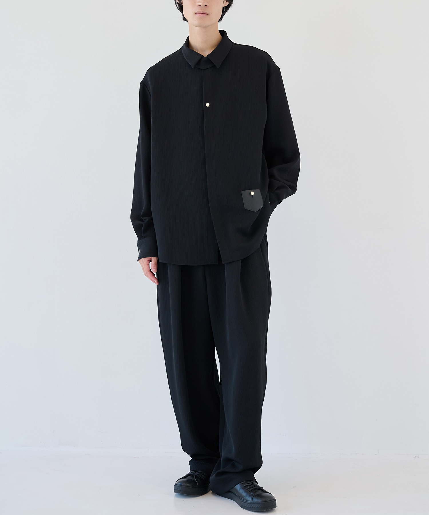 別注 Minimal Pocket L/S PLEATS SHIRTS CULLNI