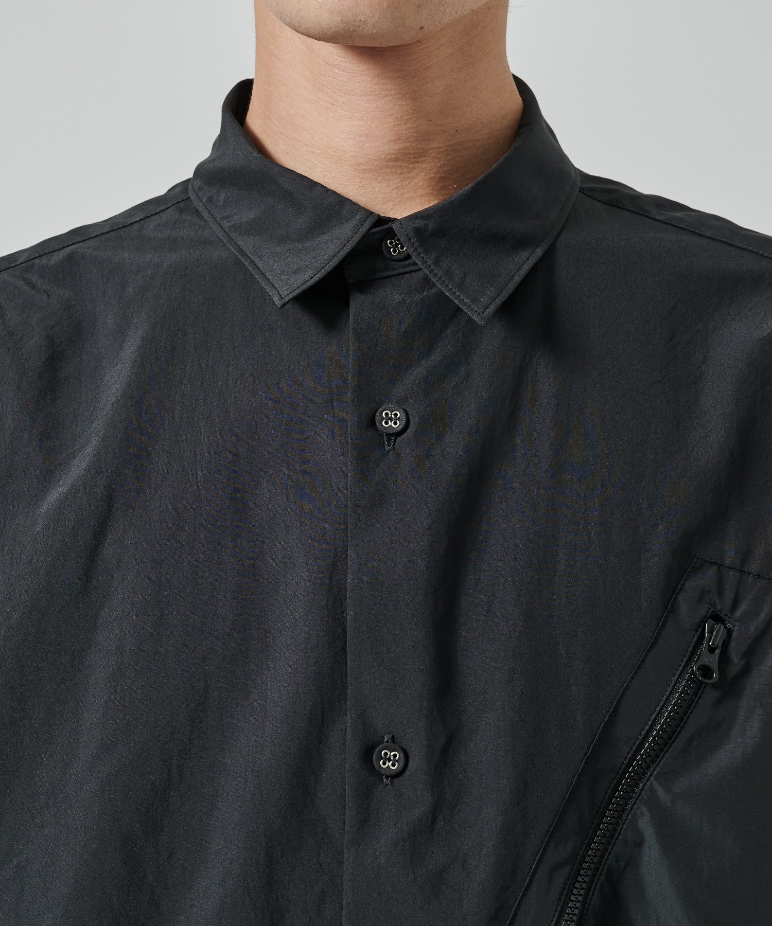 〈別注〉 DRAW CORD S/S POCKET SHIRTS White Mountaineering