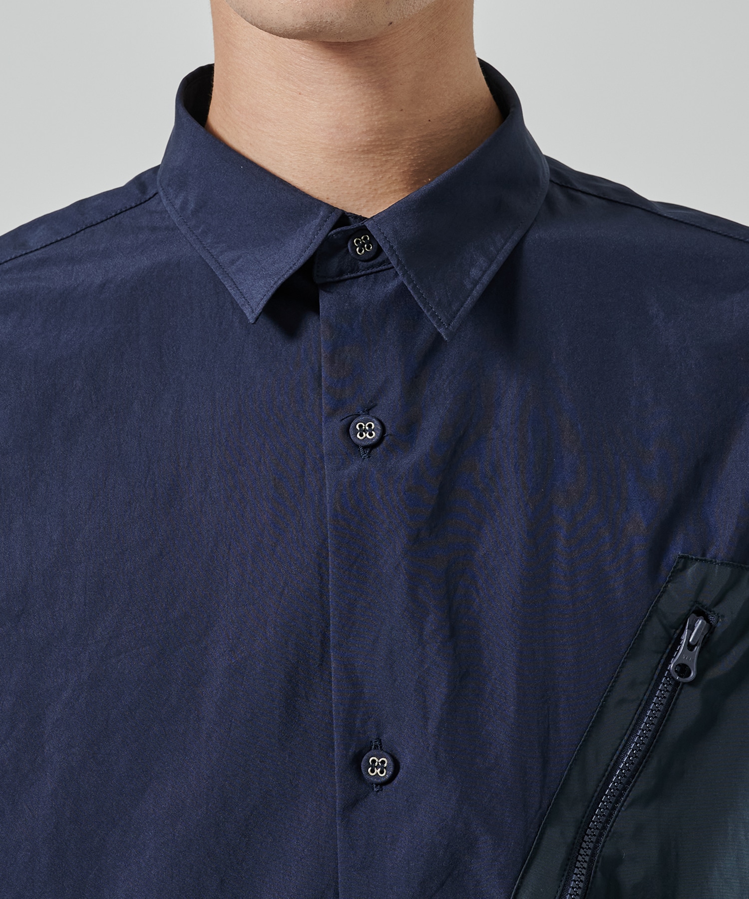 〈別注〉 DRAW CORD S/S POCKET SHIRTS White Mountaineering