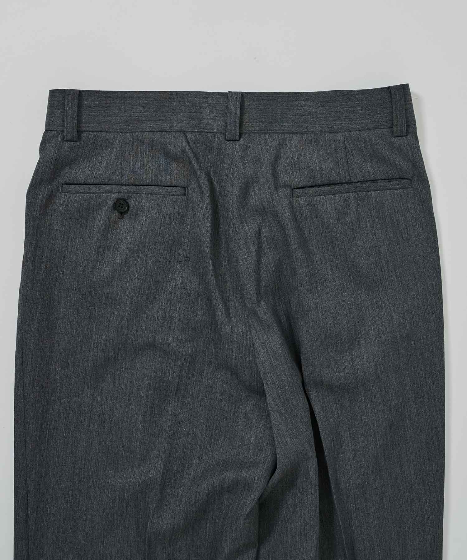 別注 SUMMER WOOL GABARDINE FOLDED WIDE TROUSERS JOHN LAWRENCE SULLIVAN