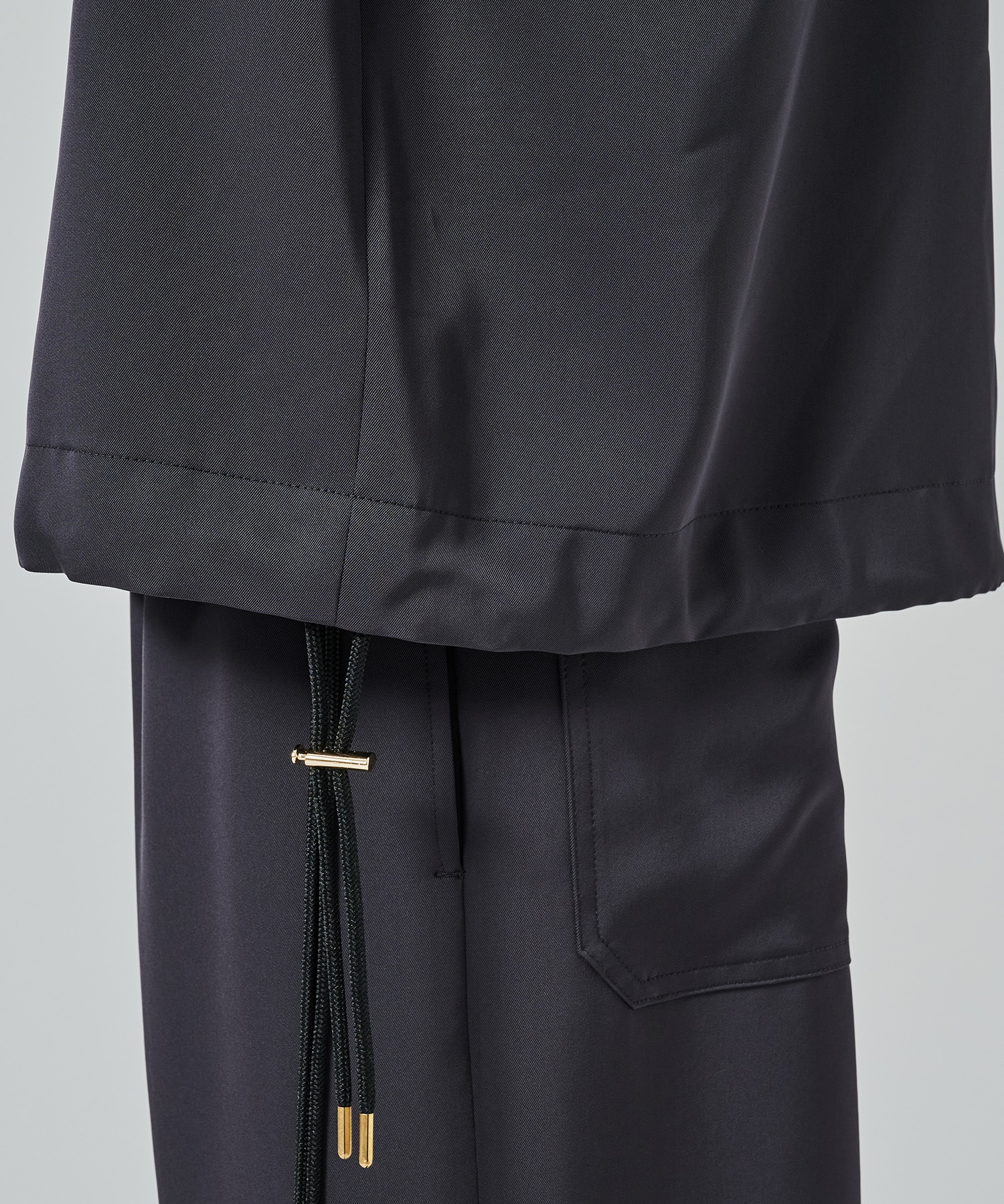 Dry Stretch Twill Drawstring Open Coller Short Sleeve Jaket CULLNI