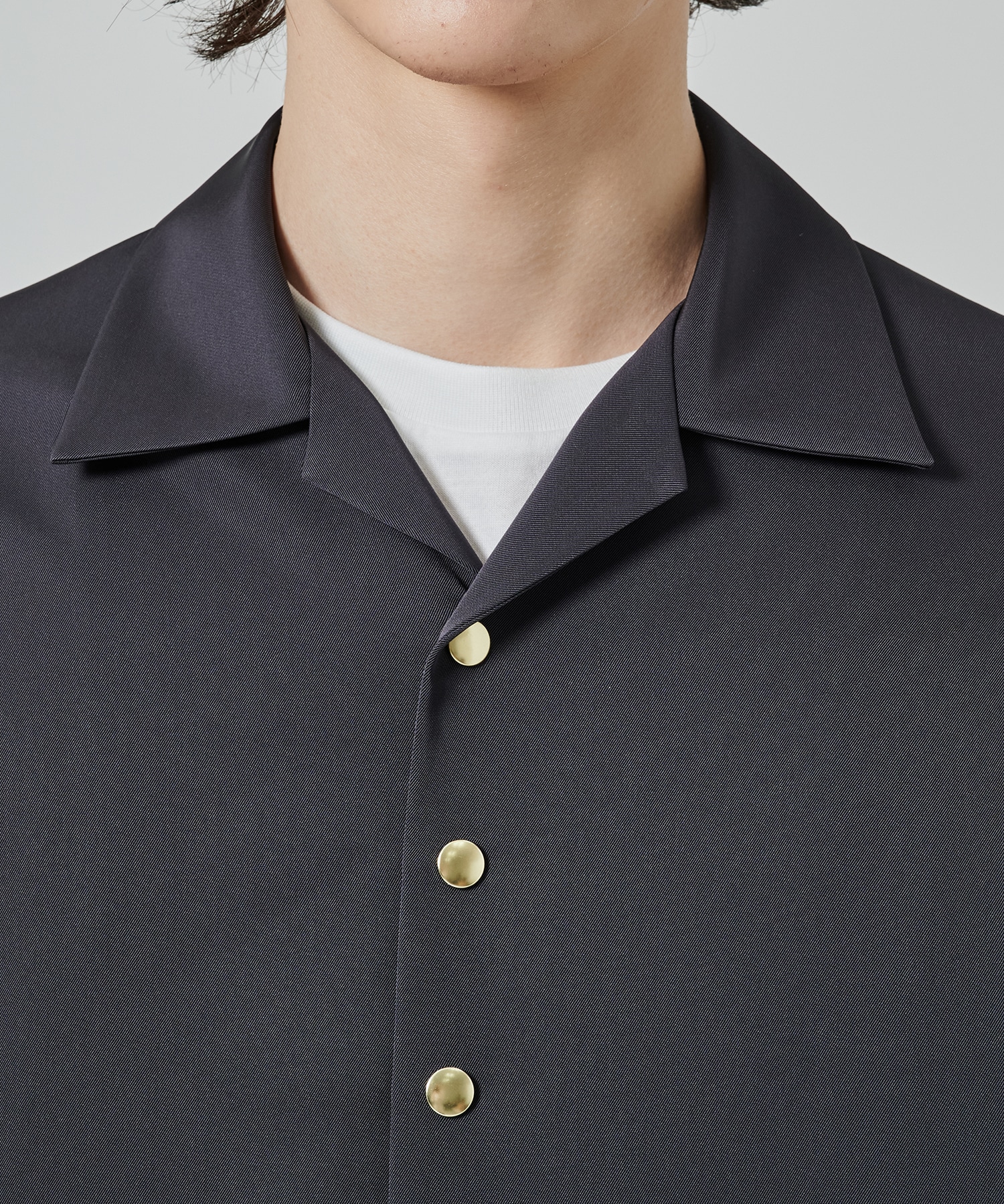 Dry Stretch Twill Drawstring Open Coller Short Sleeve Jaket CULLNI