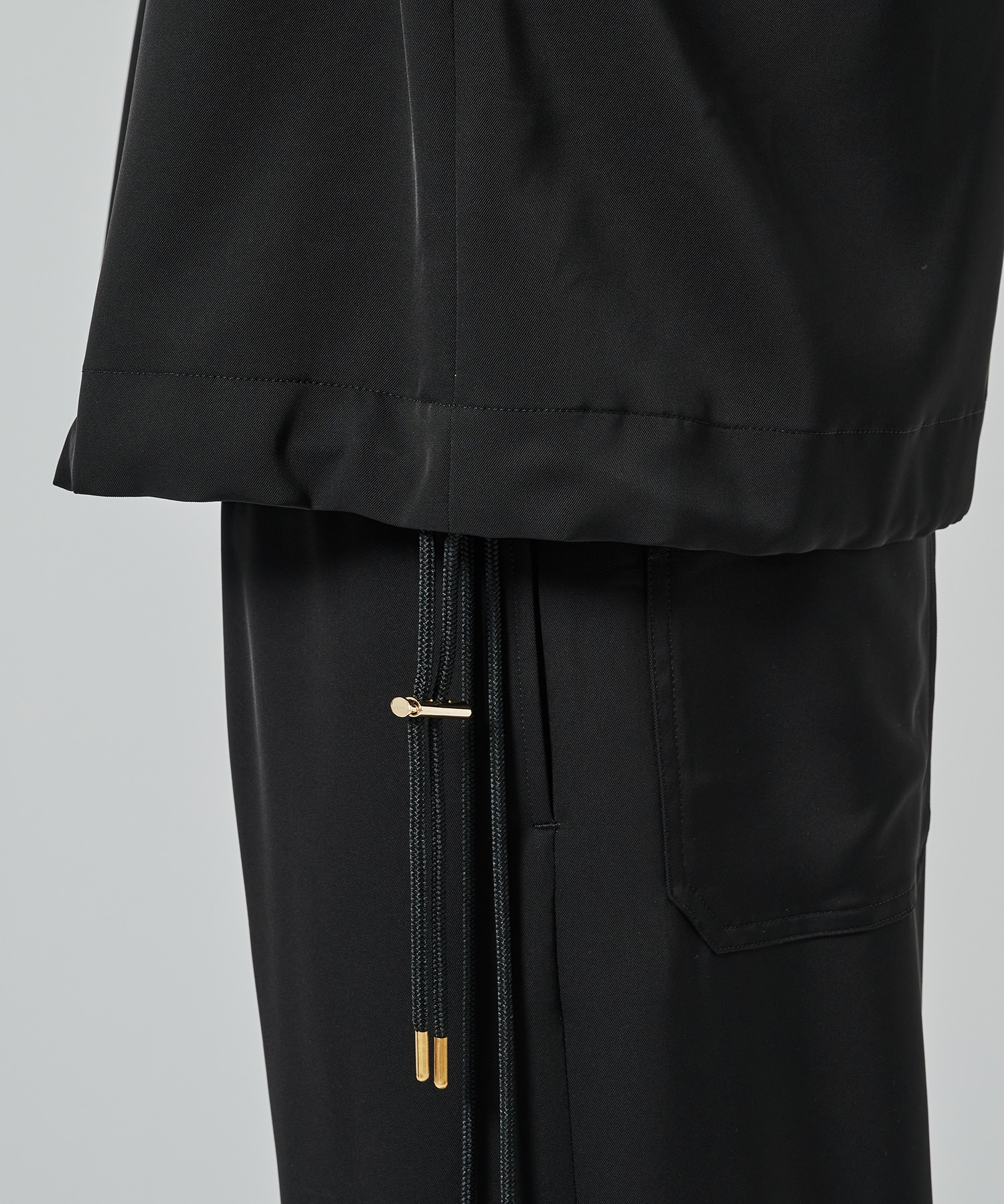 Dry Stretch Twill Drawstring Open Coller Short Sleeve Jaket CULLNI
