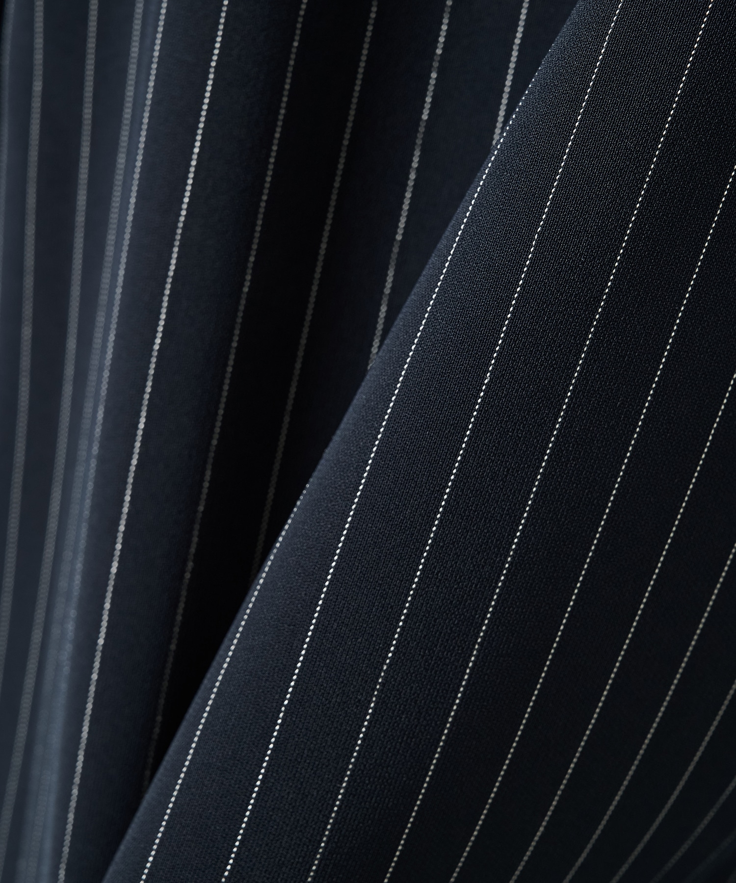 Stripe Double Cloth Zip Up L/S Shirt CULLNI