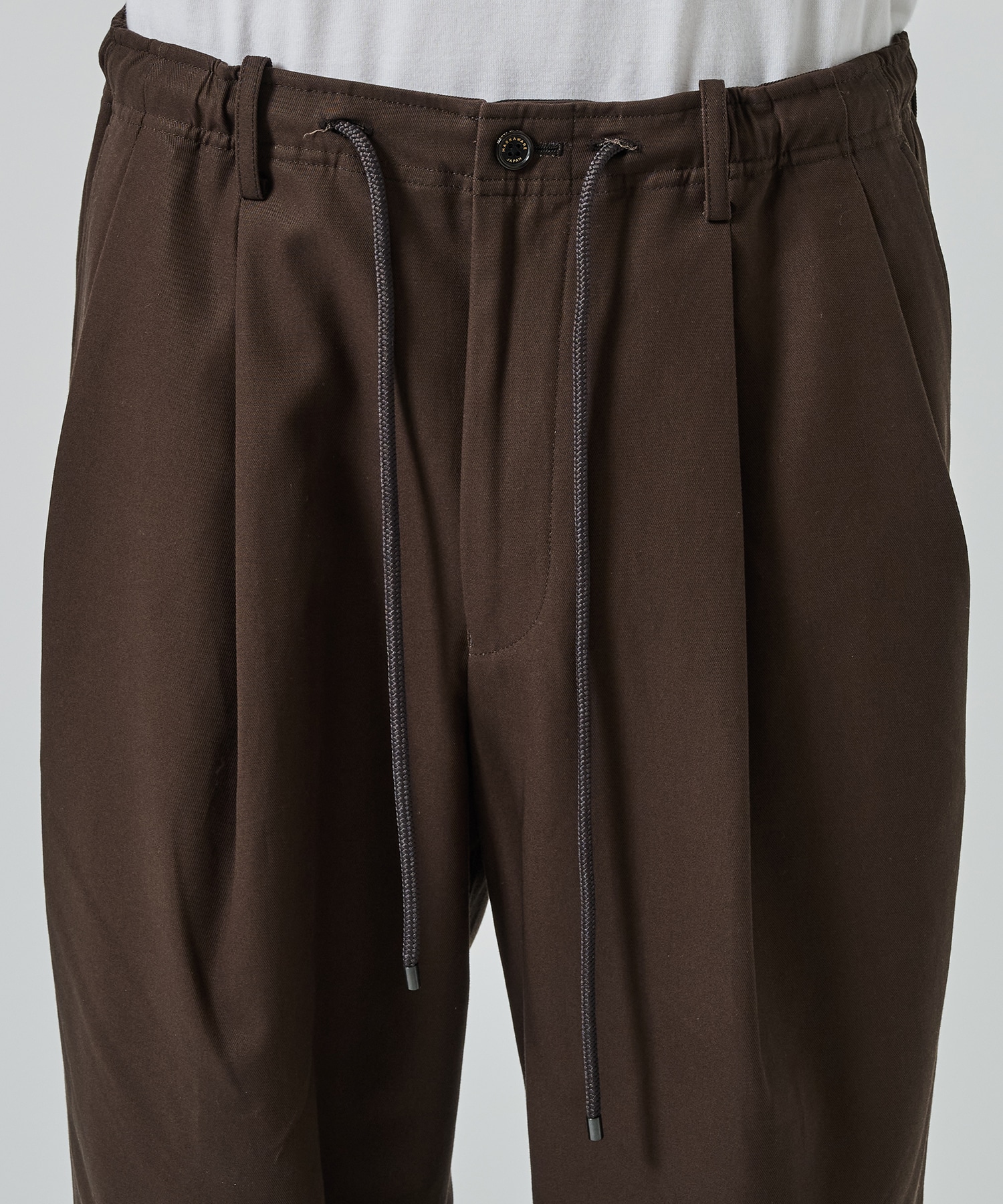 オーガニックコットン 40/2 ギャバジン / ダブルプリーテッドイージートラウザーズ MARKAWARE/marka
