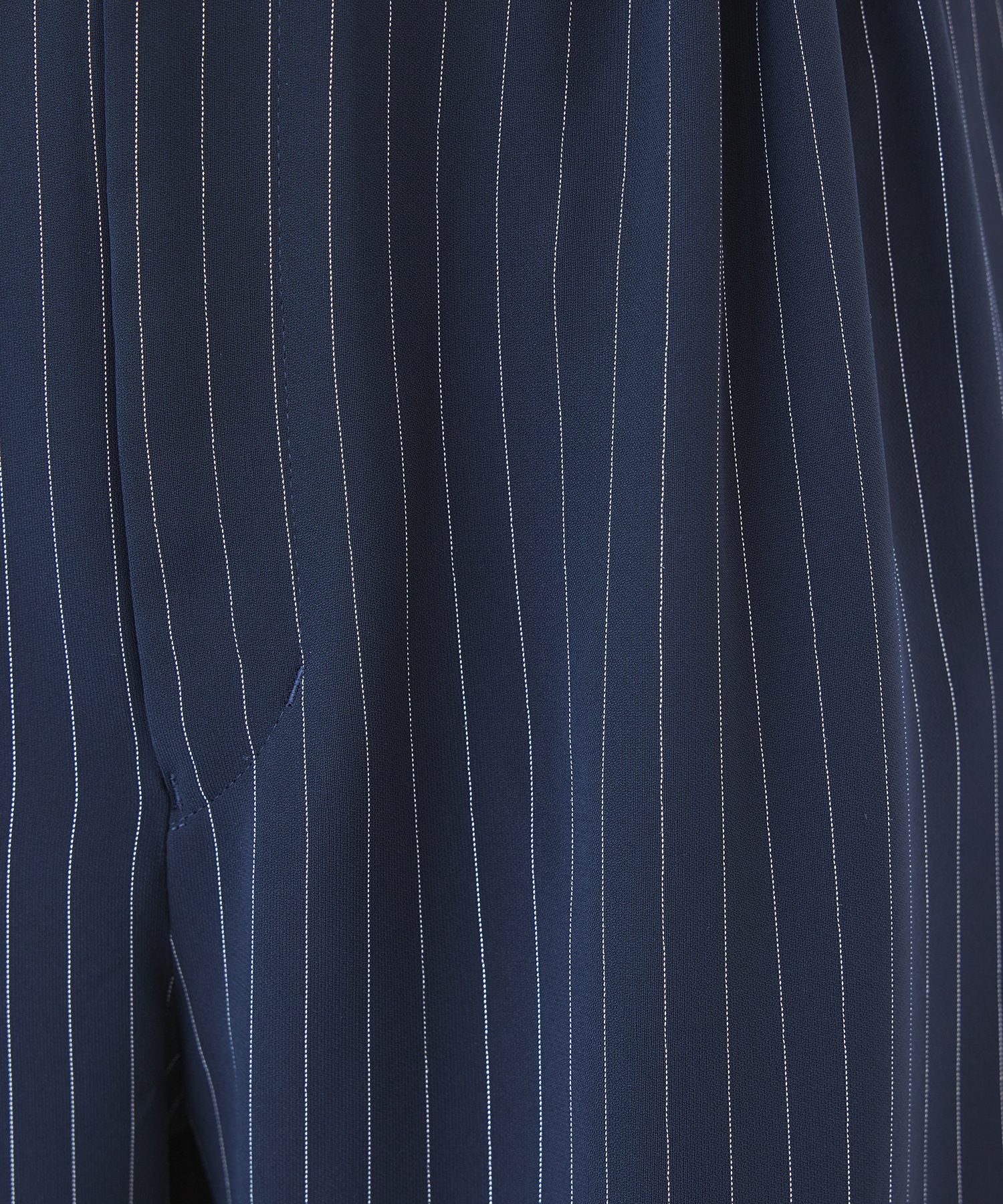 Stripe Double Cloth 3Tuck Semi Wide Pants CULLNI