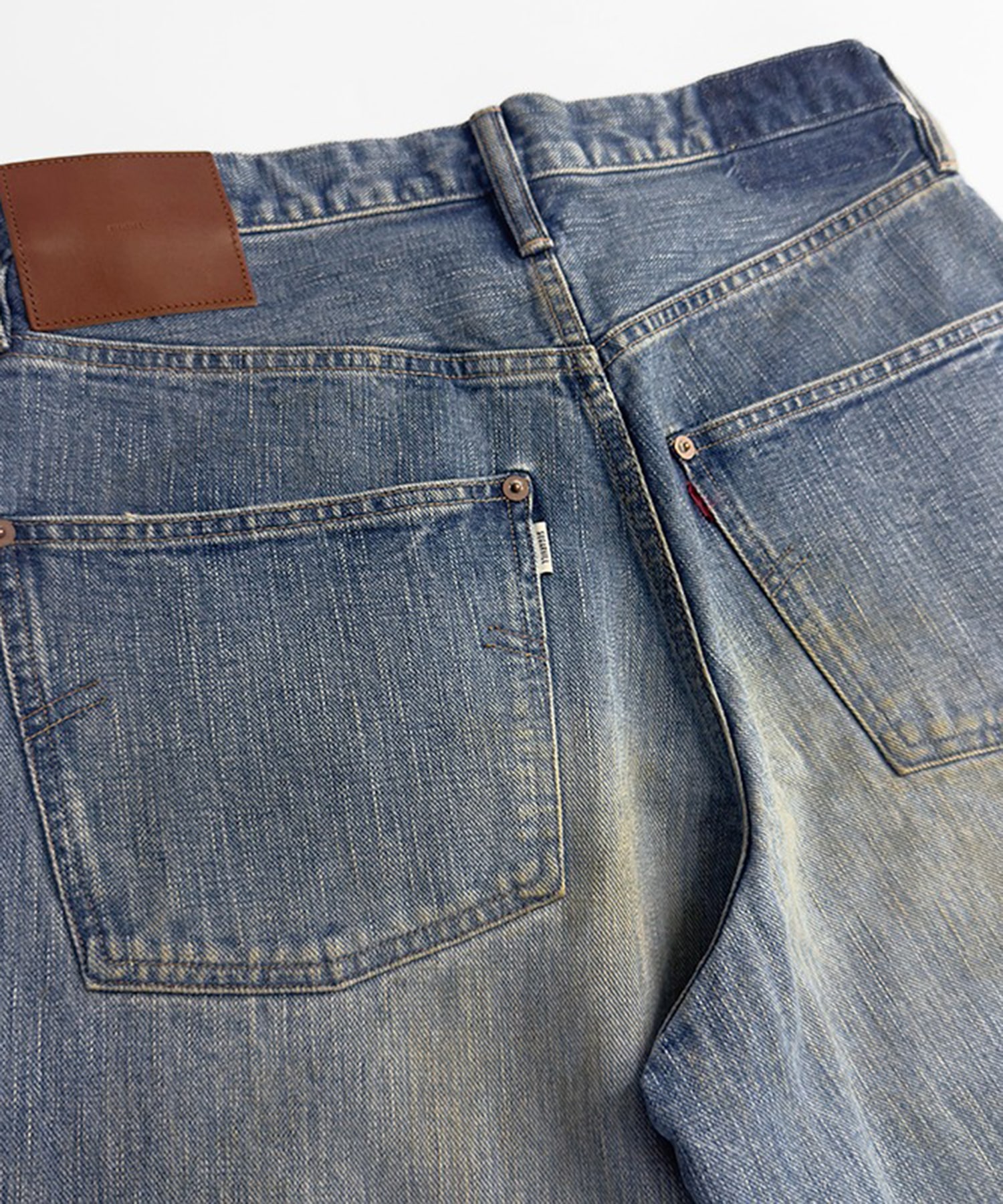 FADED MODERN DENIM PANTS WIDE CUT SUGARHILL