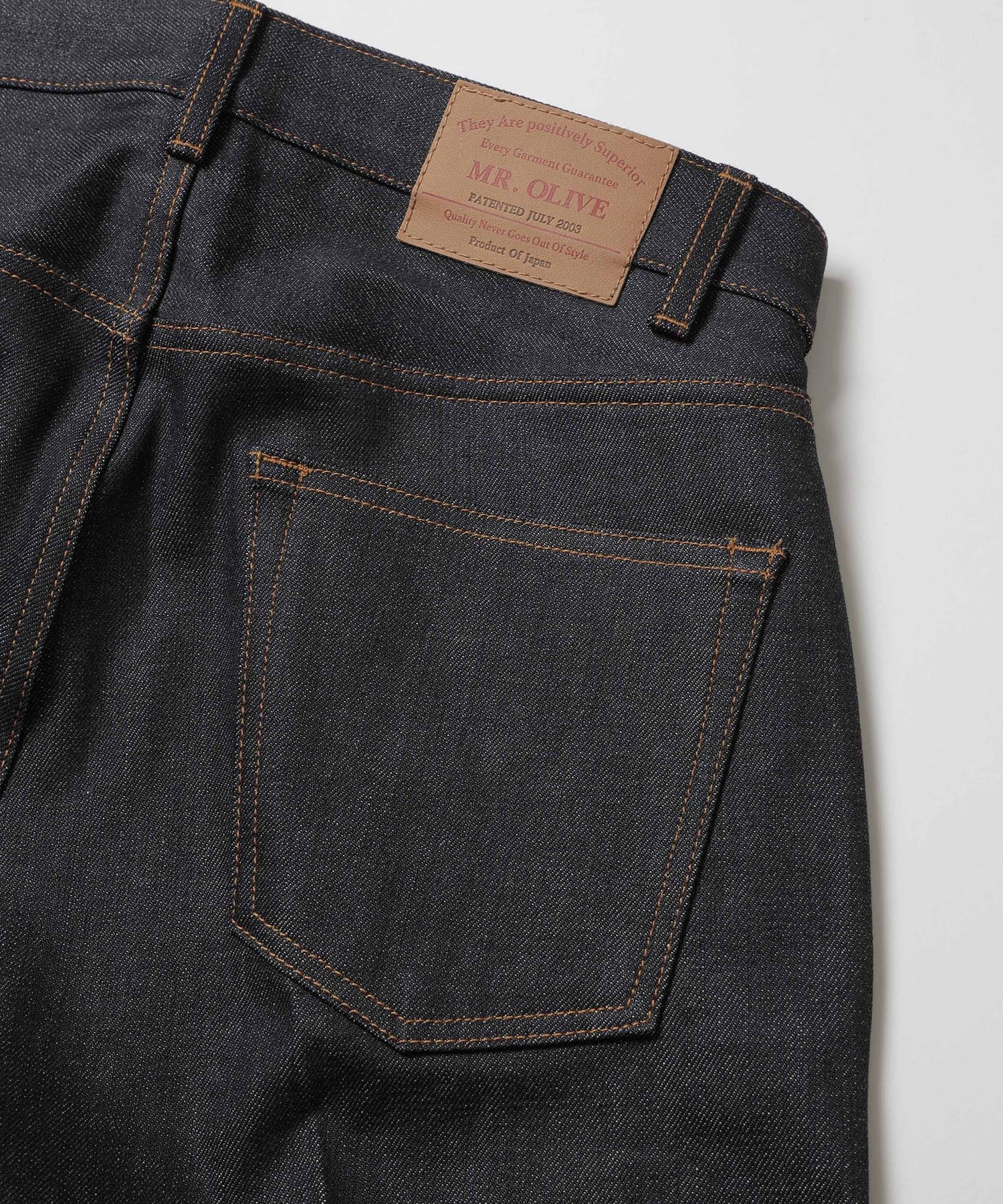 14oz SELVAGE DENIM /RIGID STANDARD STRAIGHT JEANS MR.OLIVE
