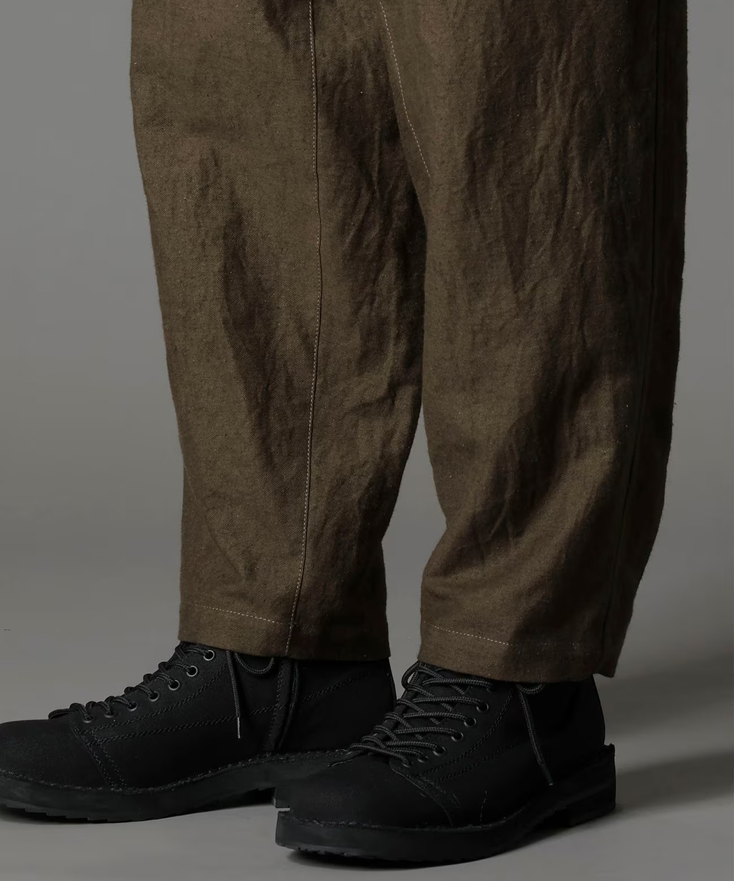 COTTON FLAX MOLESKIN POCKET SLIM PANTS GroundY