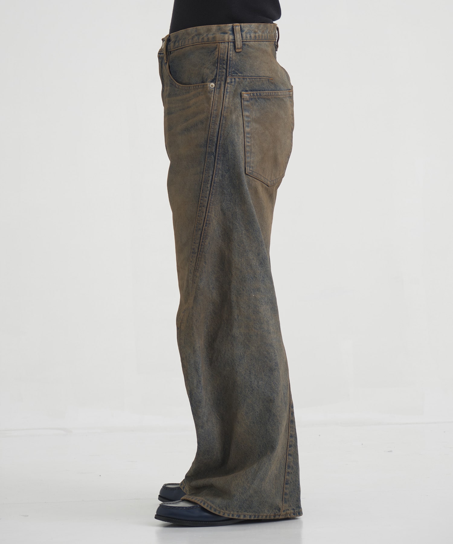 3D TWISTED WIDE LEG JEANS NVRFRGT