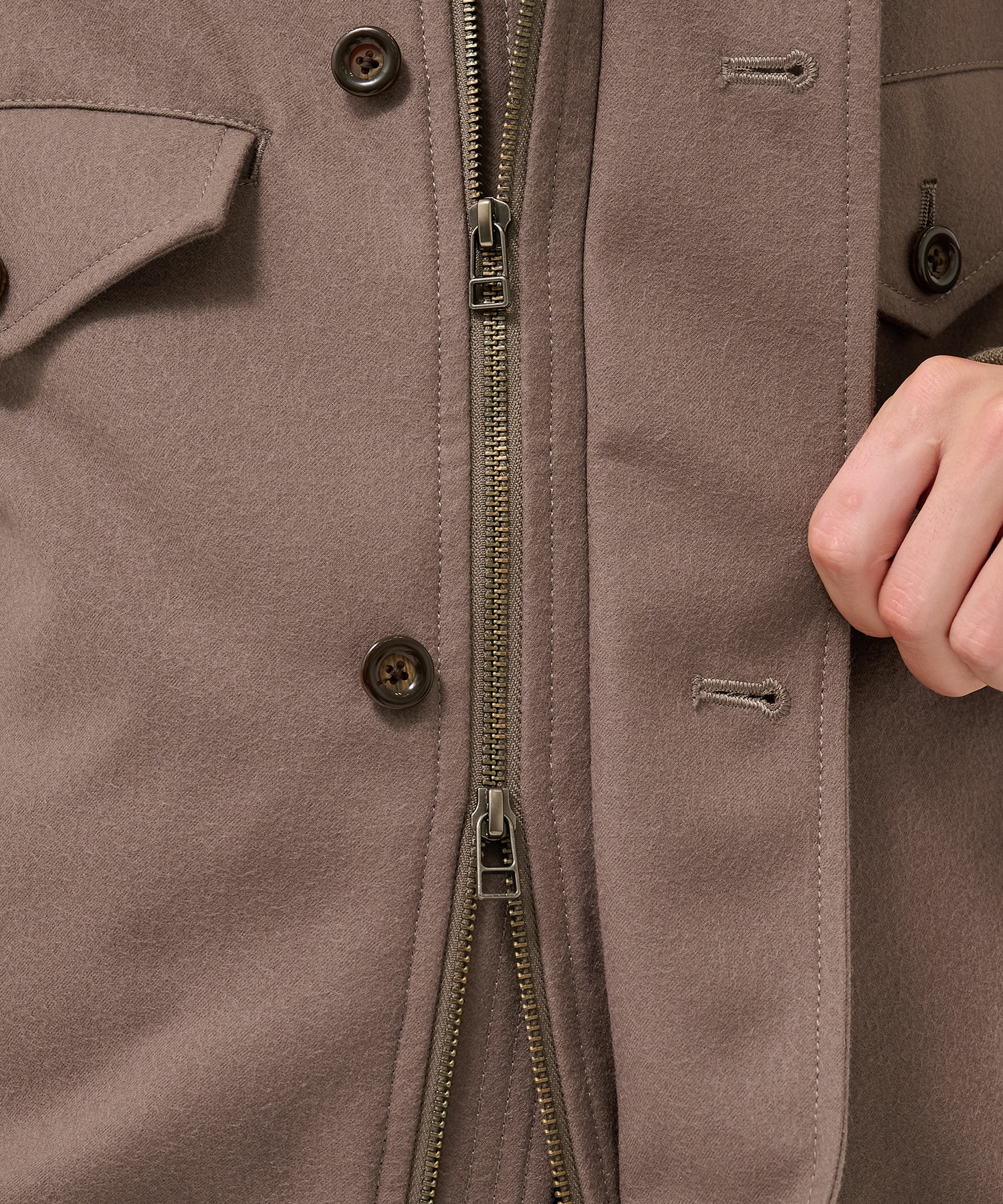 4 Pockets Zip-up Rib Blouson UJOH HOMME