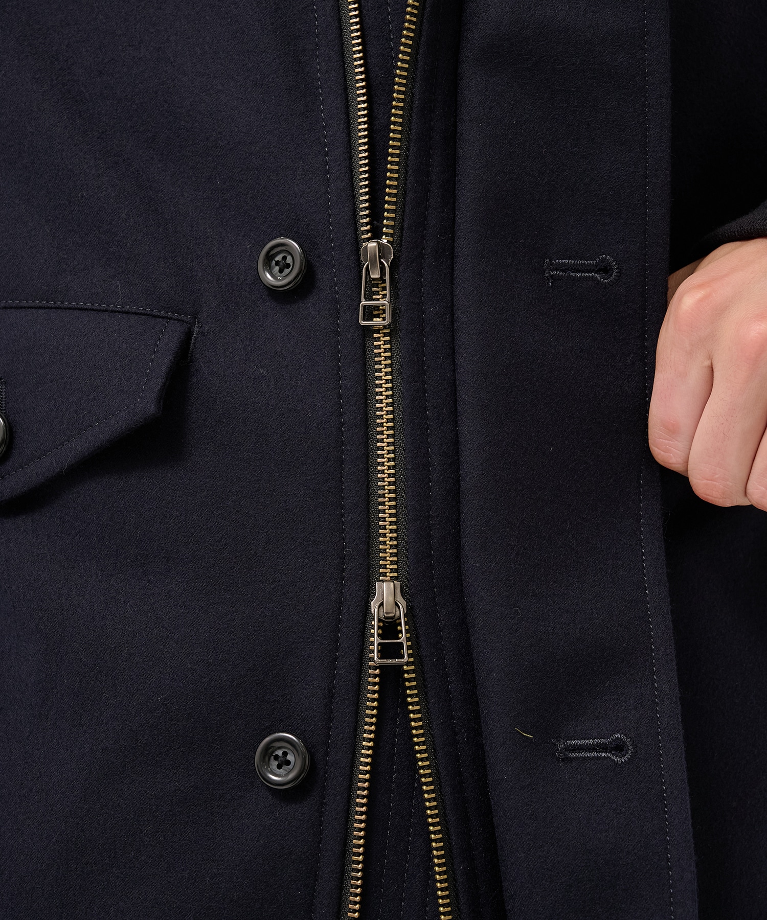 4 Pockets Zip-up Rib Blouson UJOH HOMME