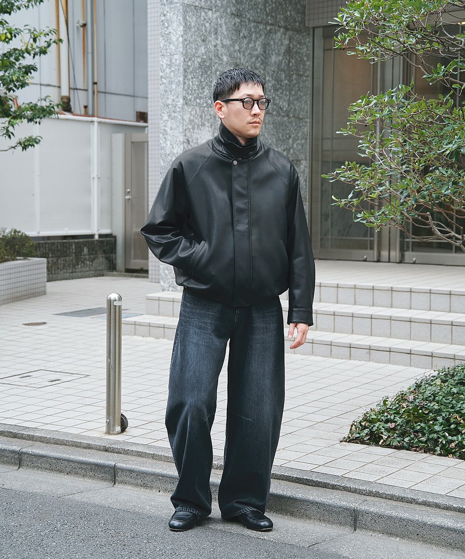 MODERN LEATHER BLOUSON STUDIOUS
