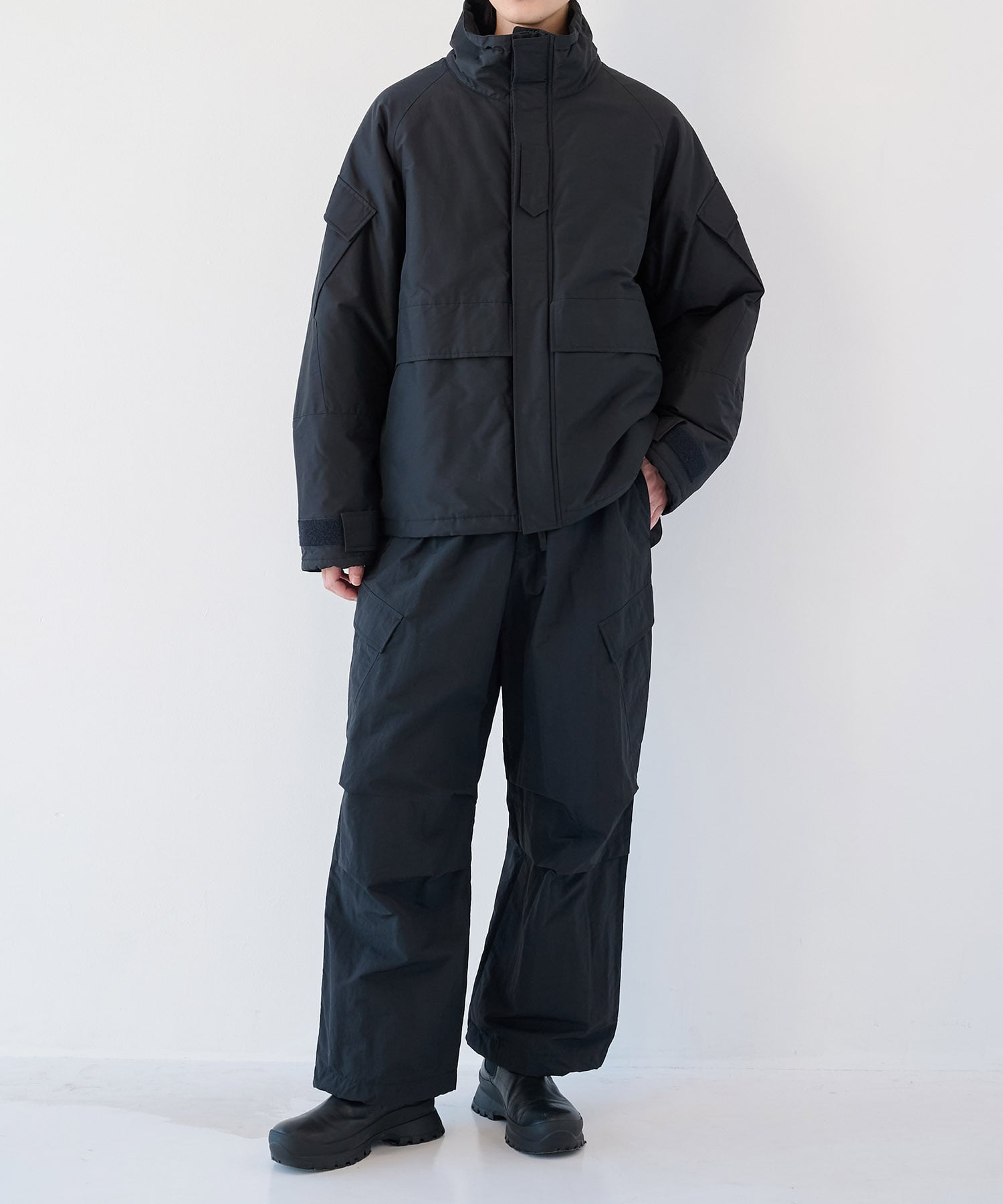 オーガニックコットンブラタクシルク高密度タイプライター / パフドECWCSジャケット MARKAWARE/marka