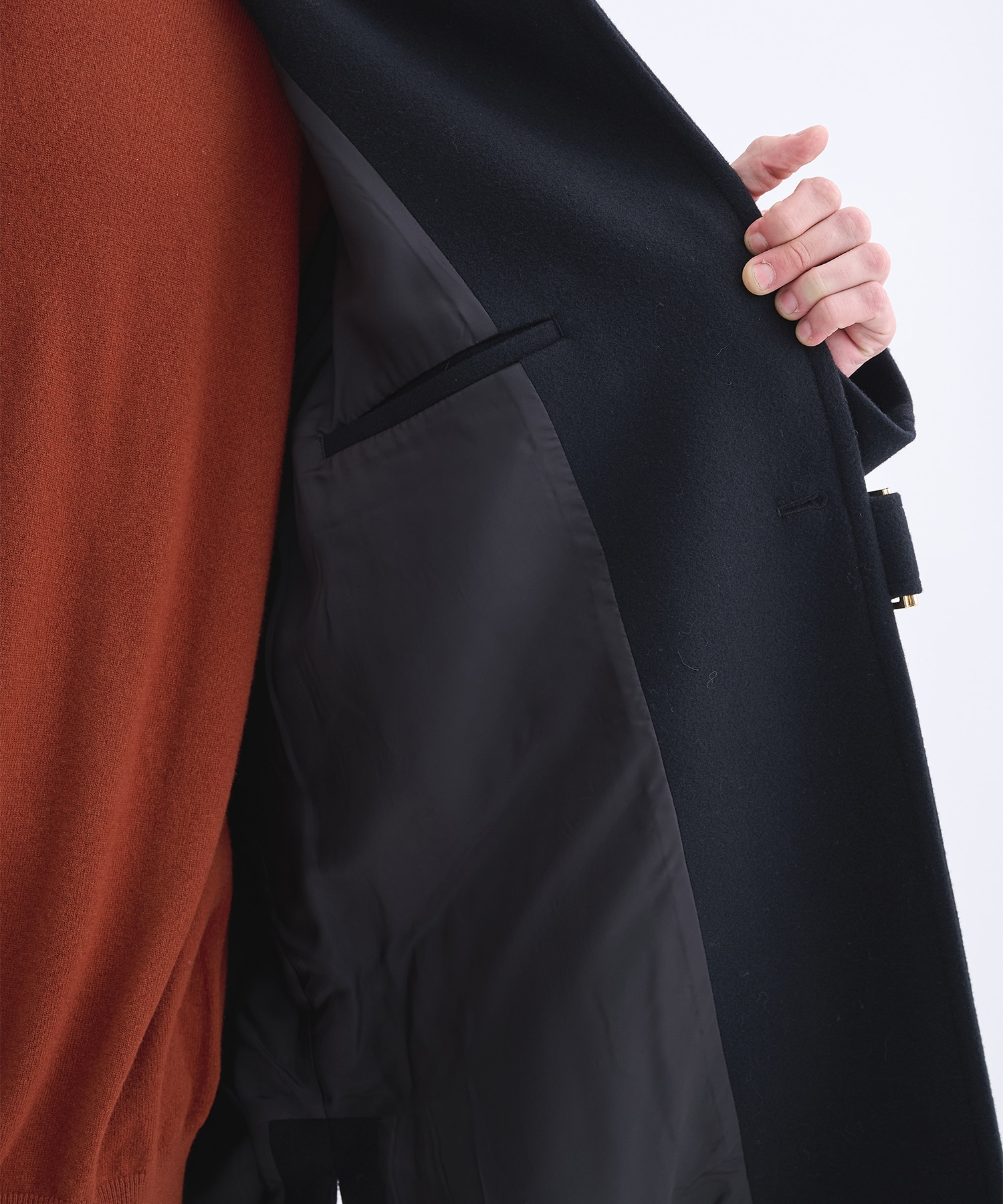 別注 Soutien Collar Tie Locken coat CULLNI