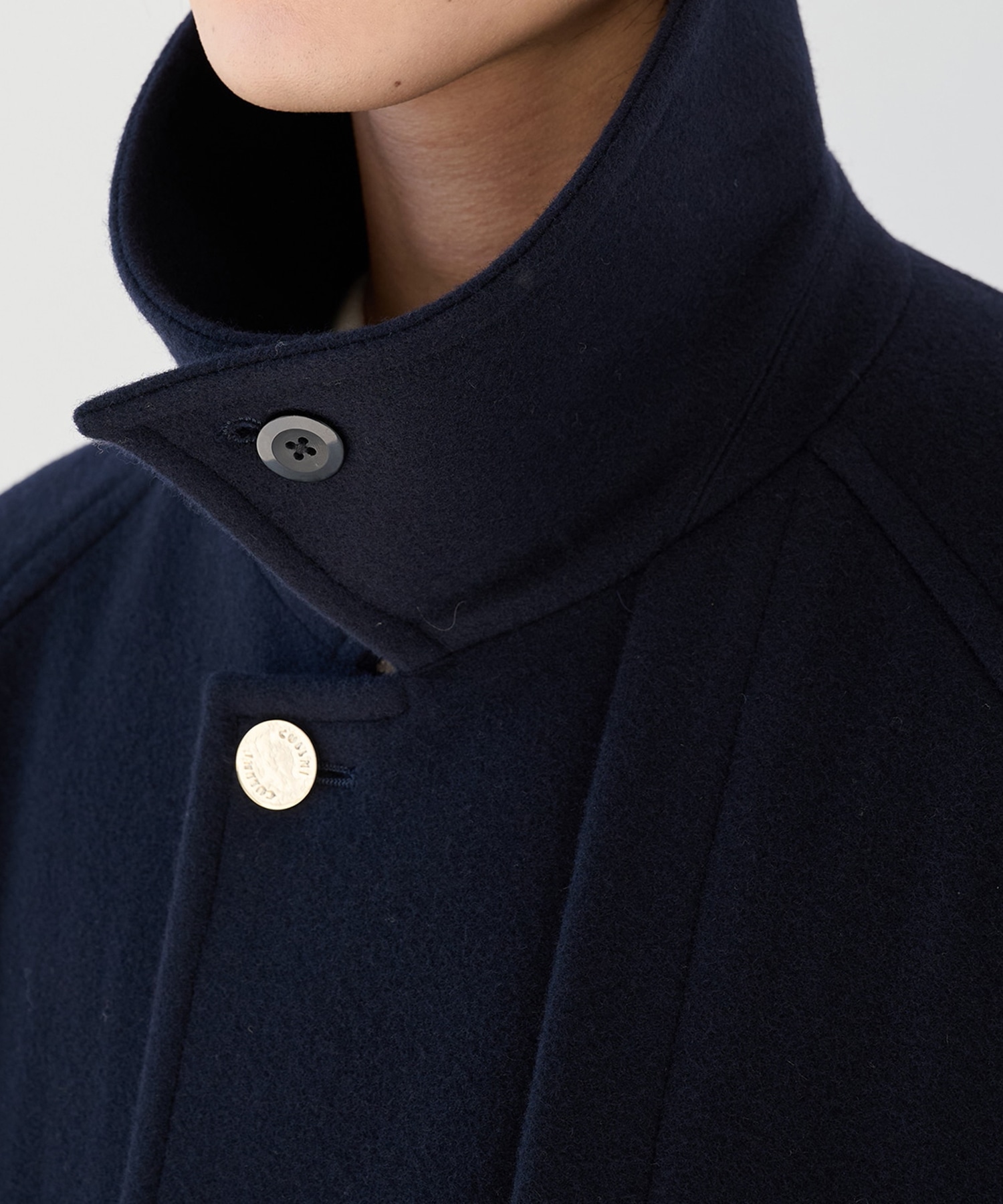 別注 Soutien Collar Tie Locken coat CULLNI