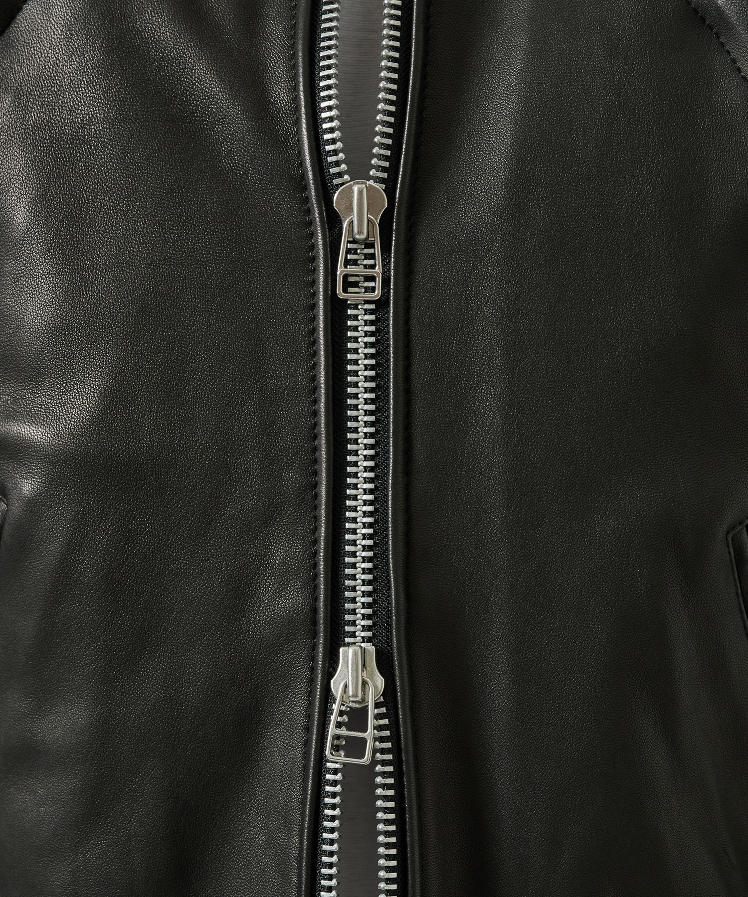 LEATHER MOTORCYCLE JACKET NVRFRGT