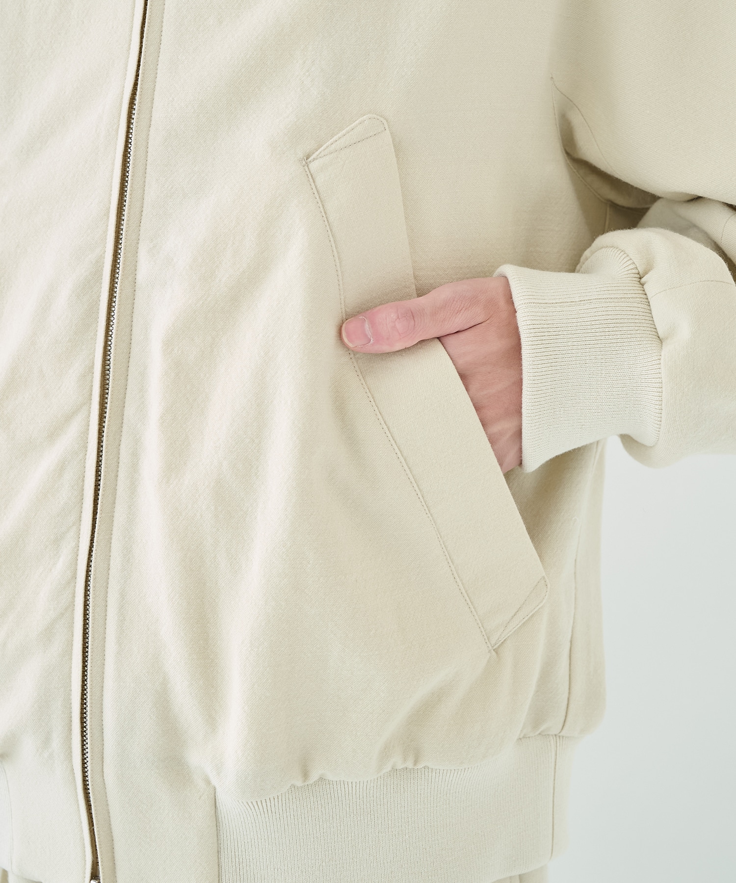 Wool Gabardine Harrington Jacket blurhms
