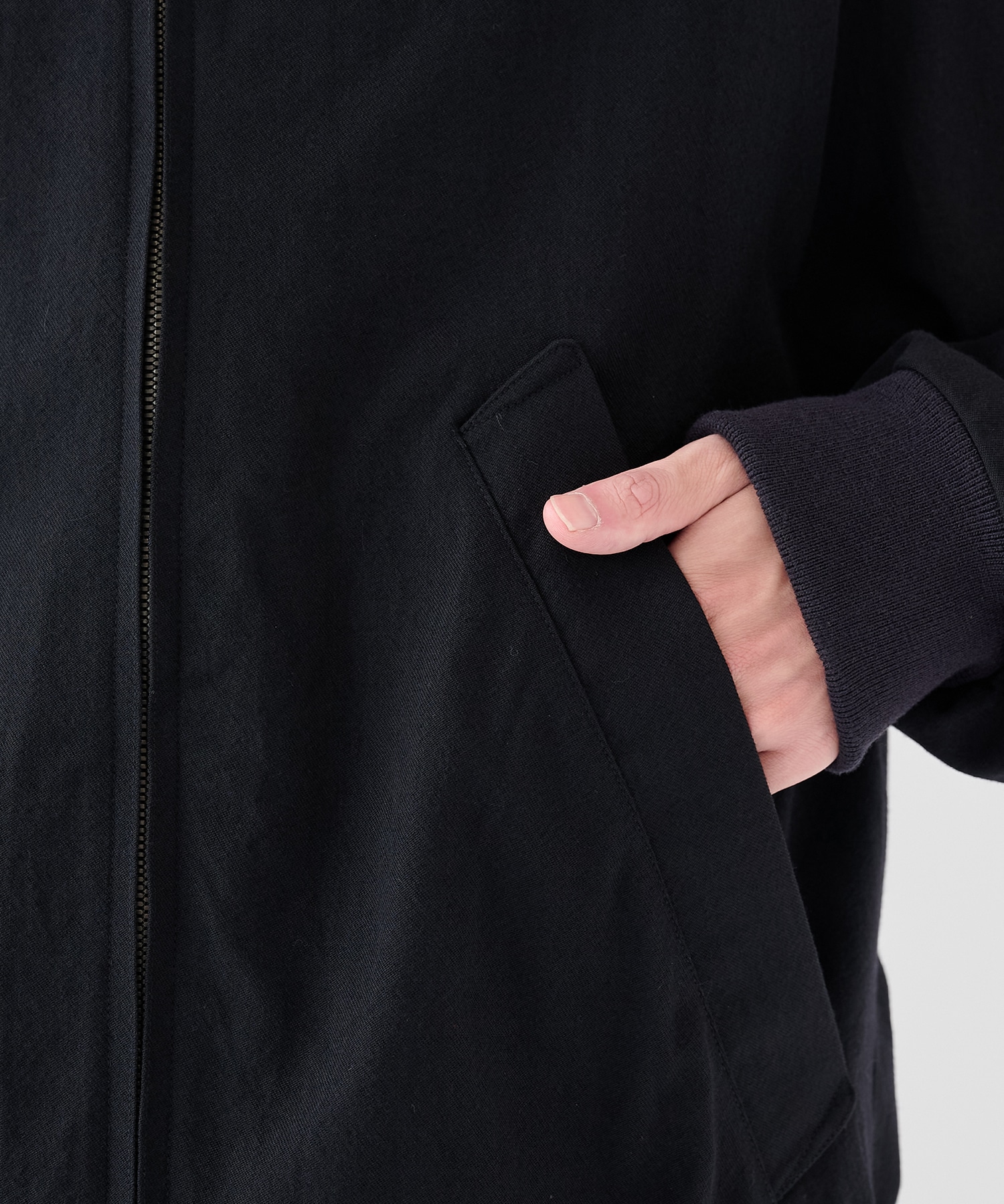 Wool Gabardine Harrington Jacket blurhms