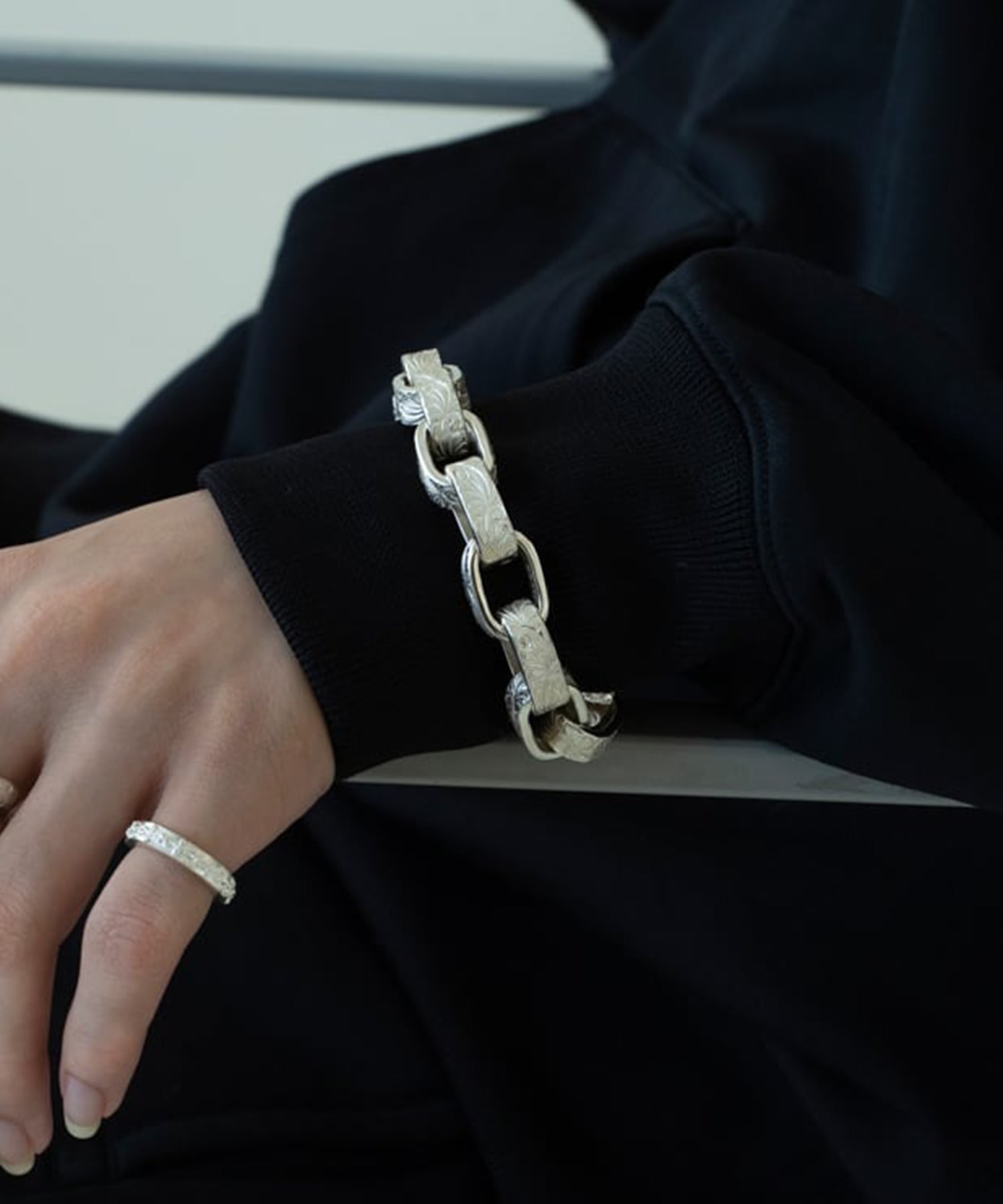 BN-079 Arabesque Hopi chain bracelet WAKAN SILVER SMITH