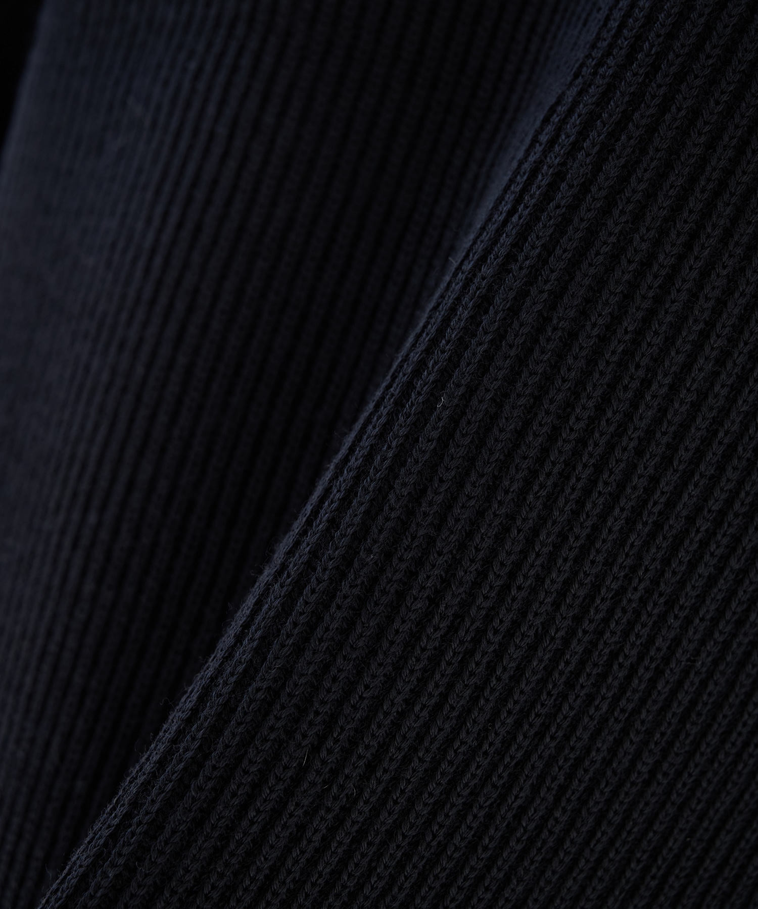 SOLID WOOL RIB POLO ZIP UP CARDIGAN BATONER