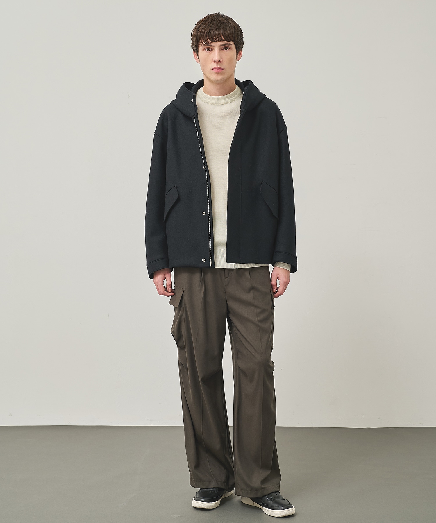 Super140 Wool Melton Short Mods STUDIOUS