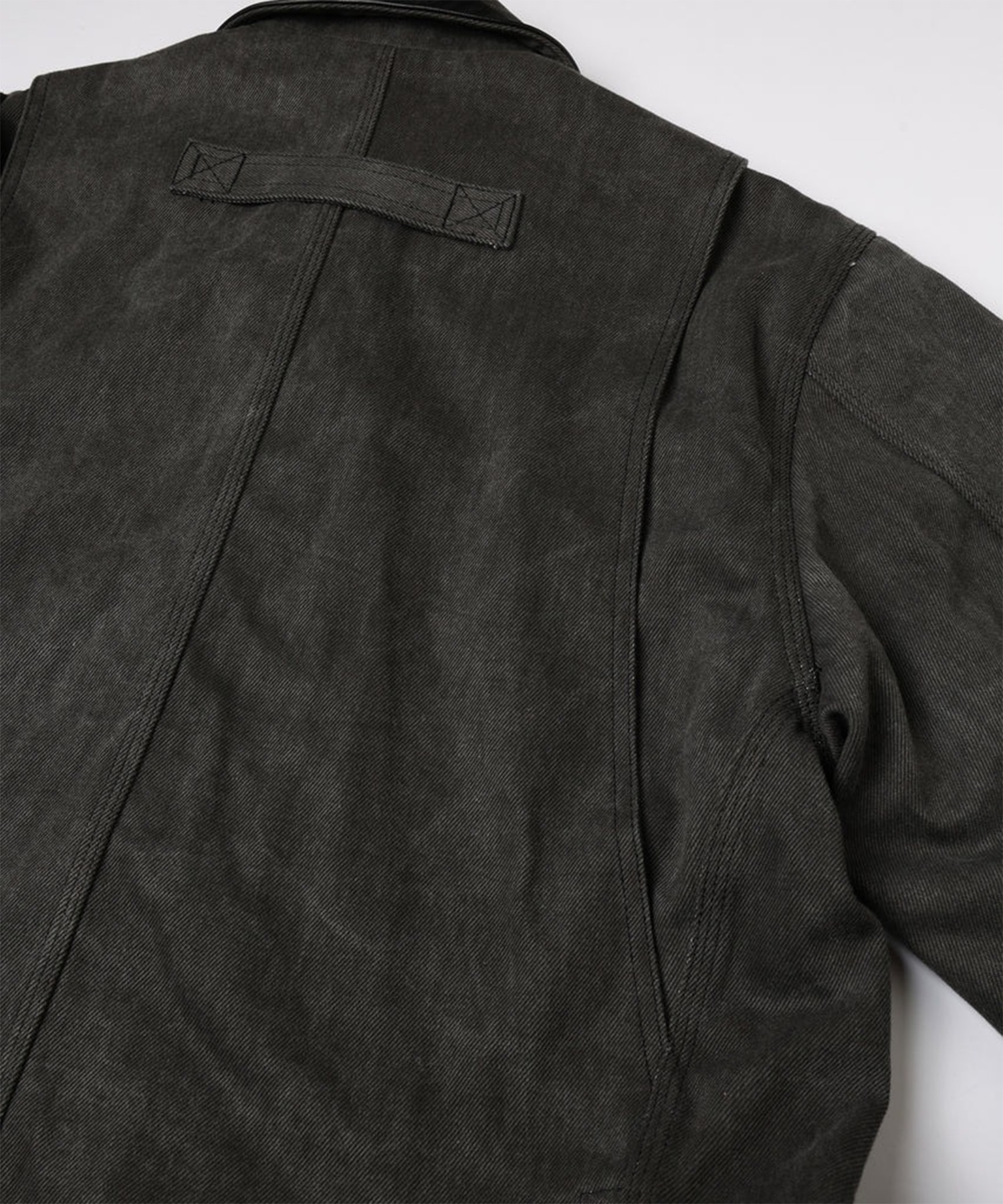 LEATHER COLLAR FADE COVERALL JieDa