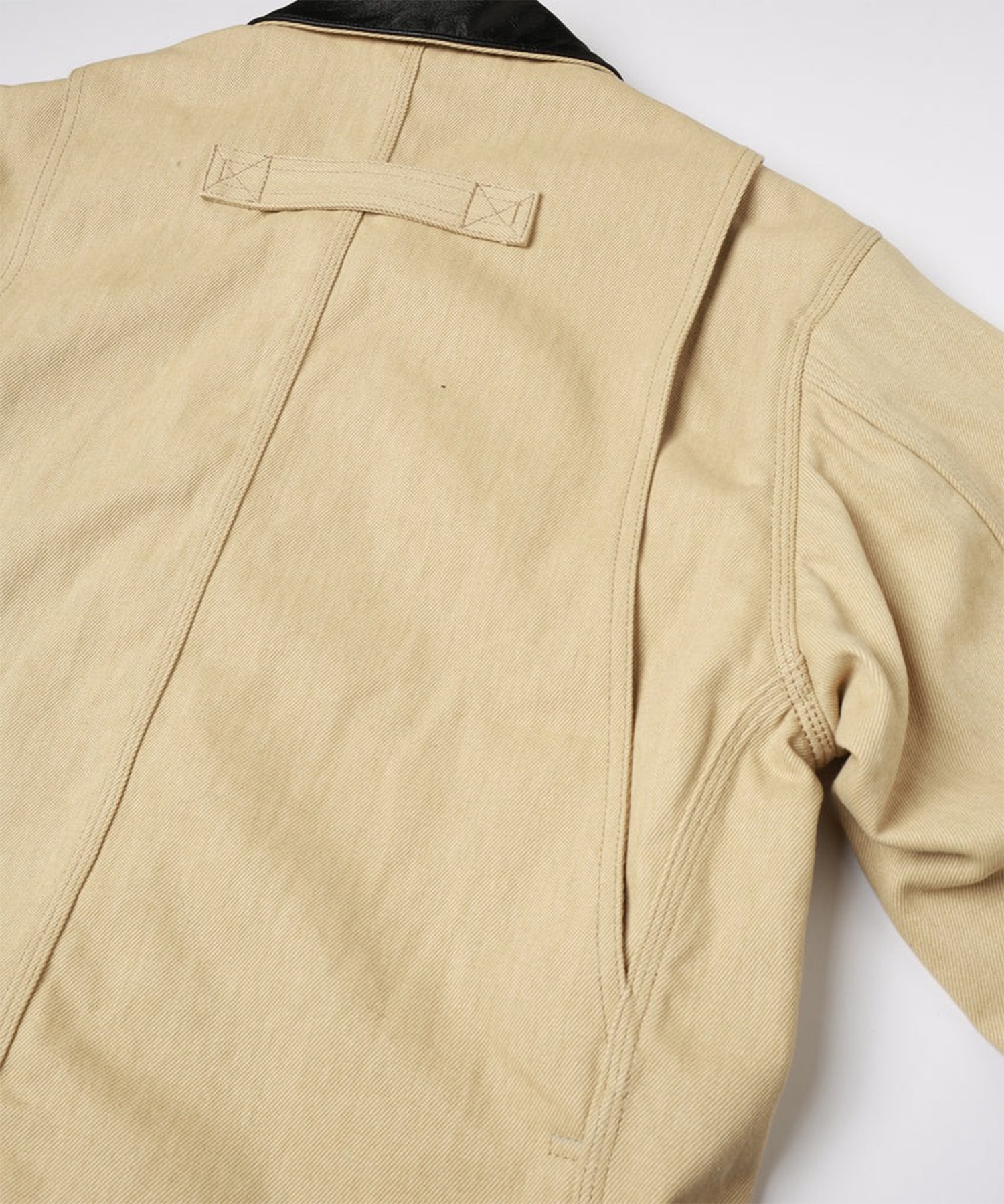 LEATHER COLLAR FADE COVERALL JieDa