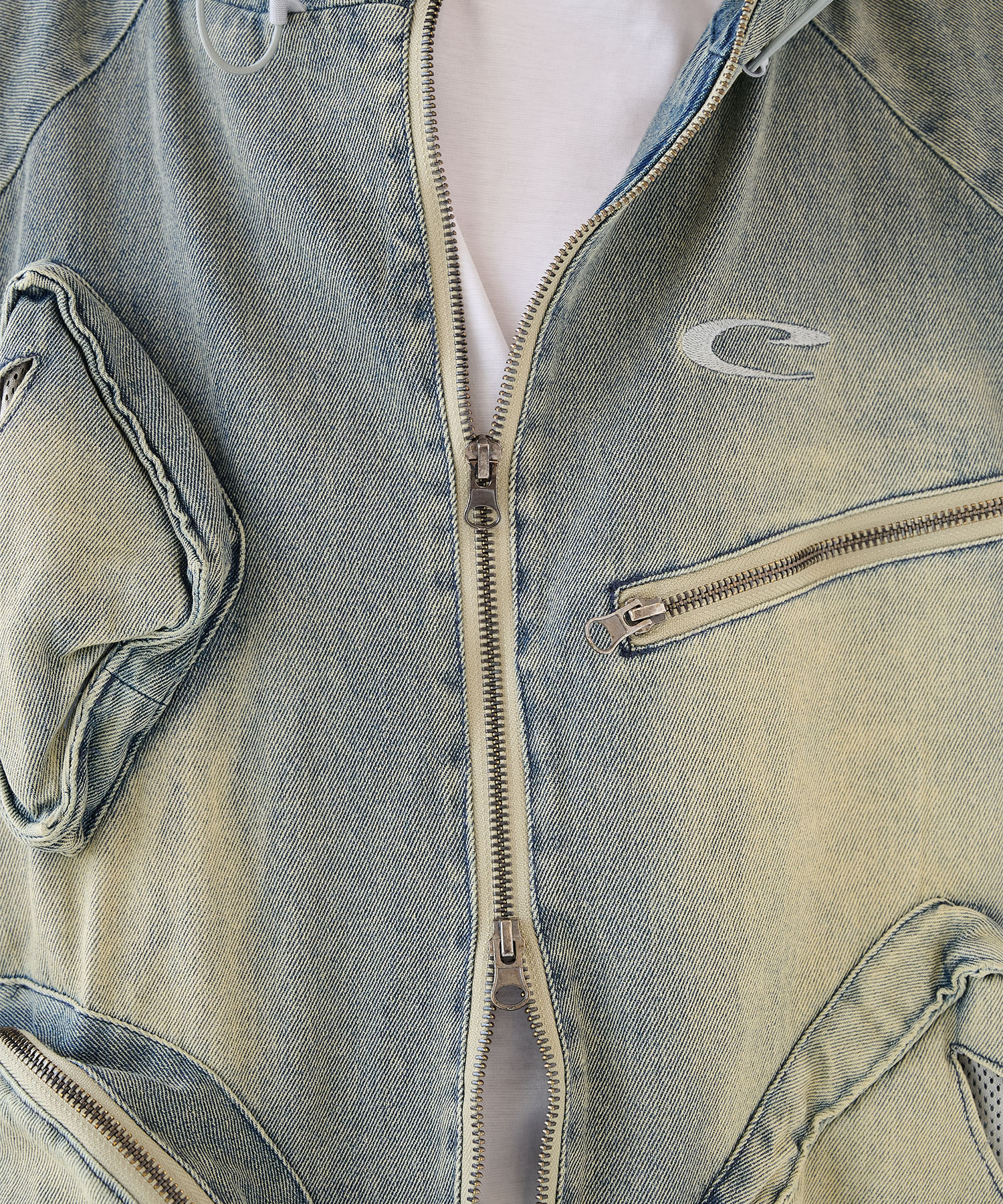 別注 CPG RHOMBUS POCKET FADE DENIM JACKET CPG