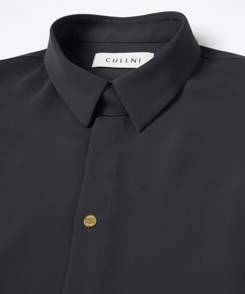 Double Cloth Chin Tab Long Sleeve Shirt CULLNI