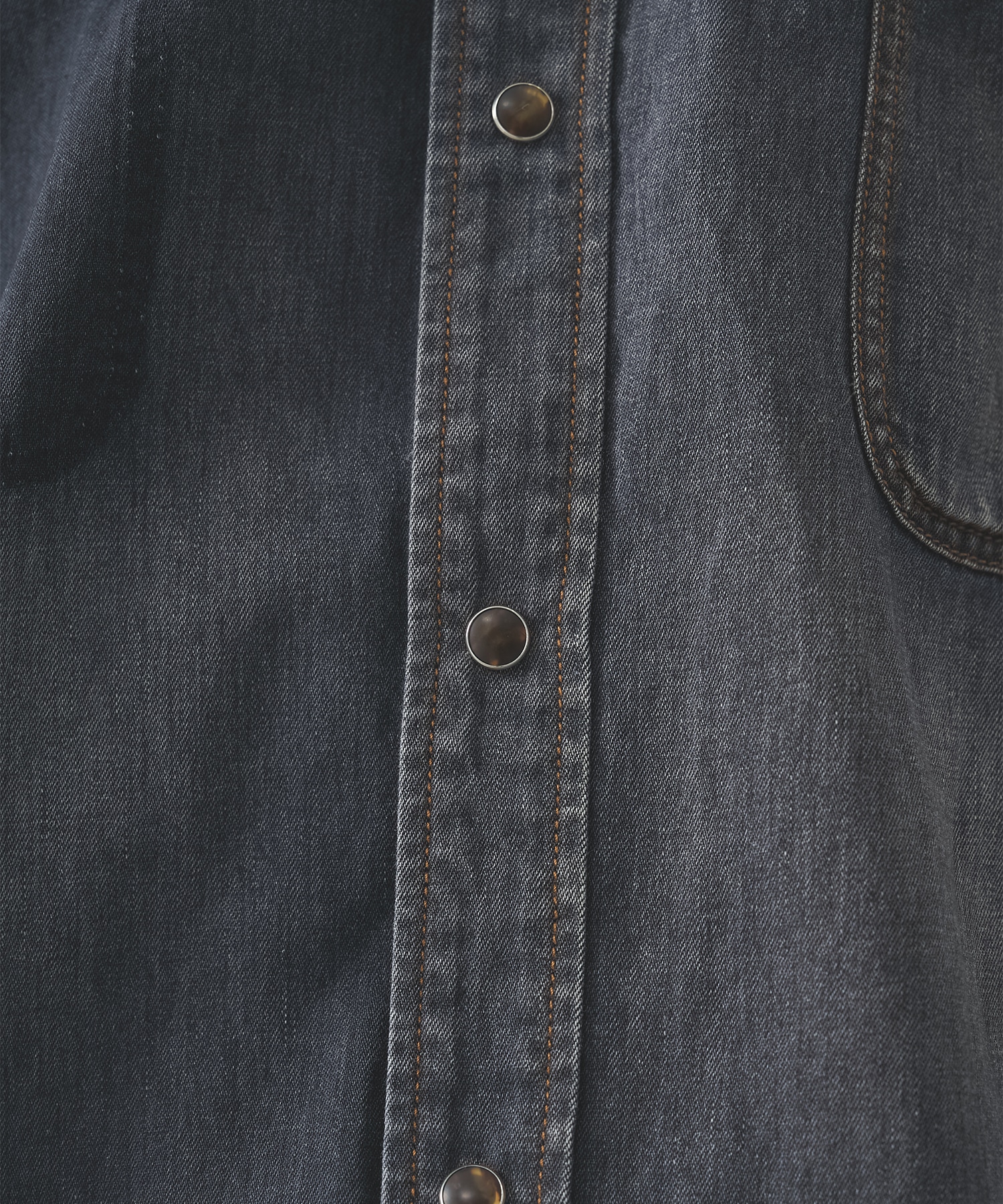 Hand-Embroidered Denim Shirt KHOKI