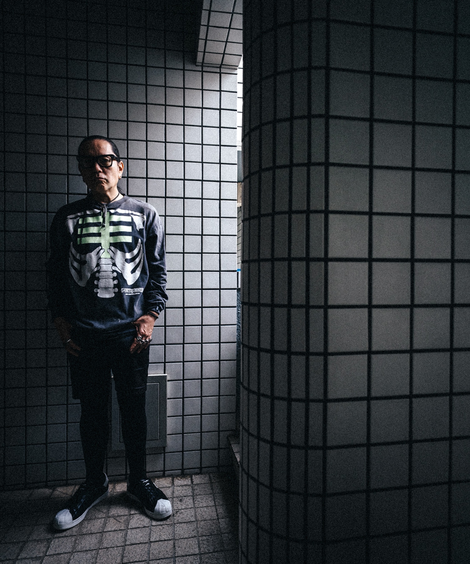 SM-MK8-0000-C30/BH_LS T-SHIRT/BONE/BLACK SAINT M××××××