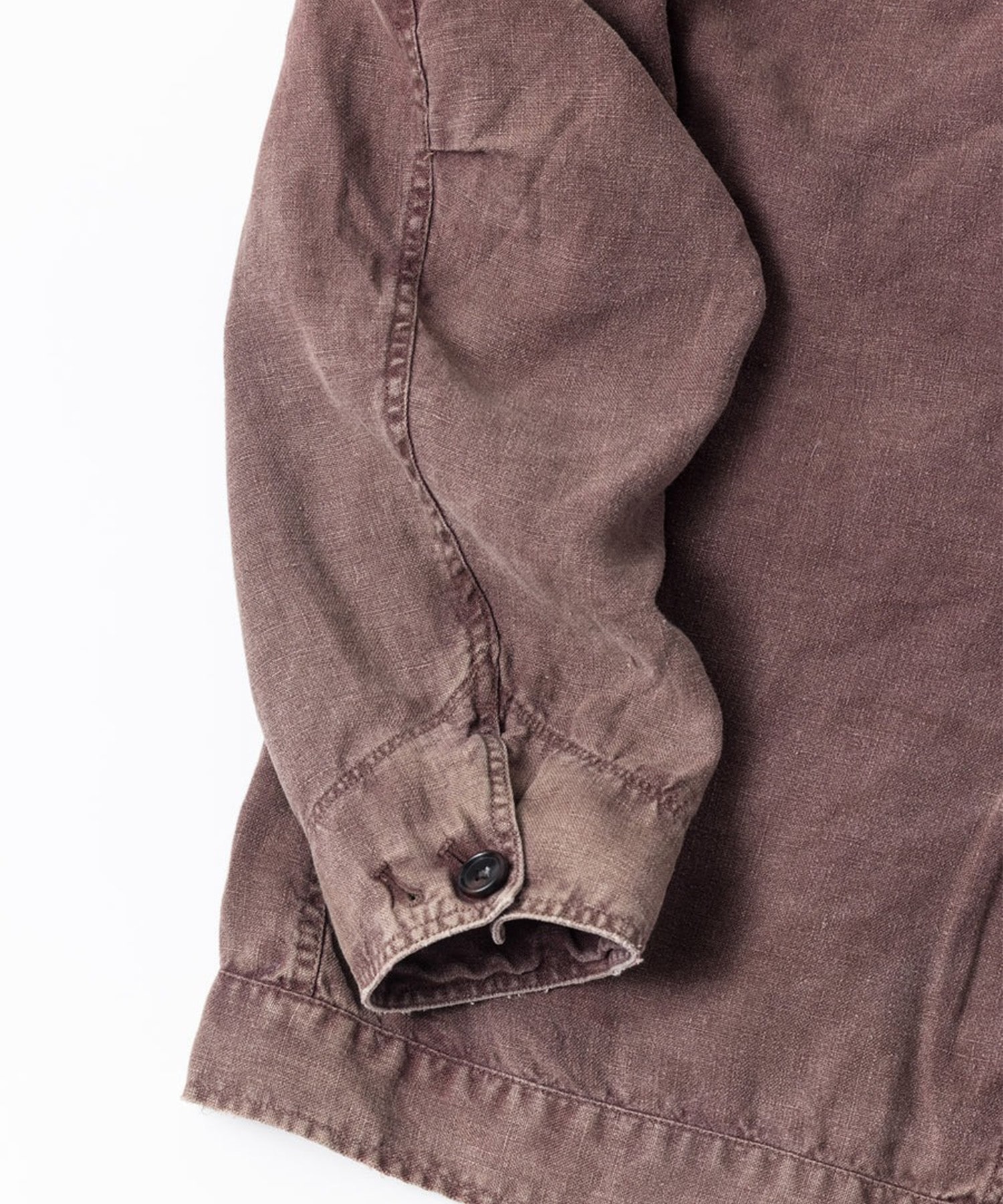 FADED SULFUR DYED LINEN UTILITY JACKET ANACHRONORM