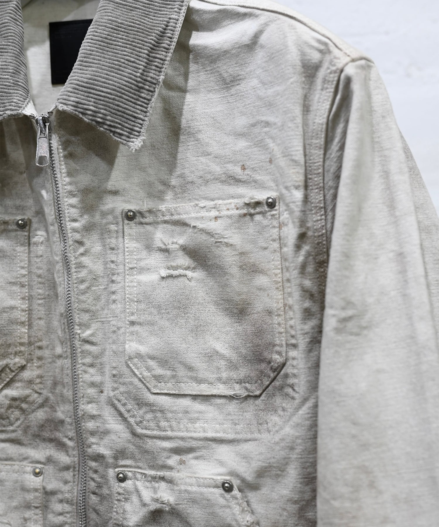 Distressed Work Jacket MIYAGIHIDETAKA