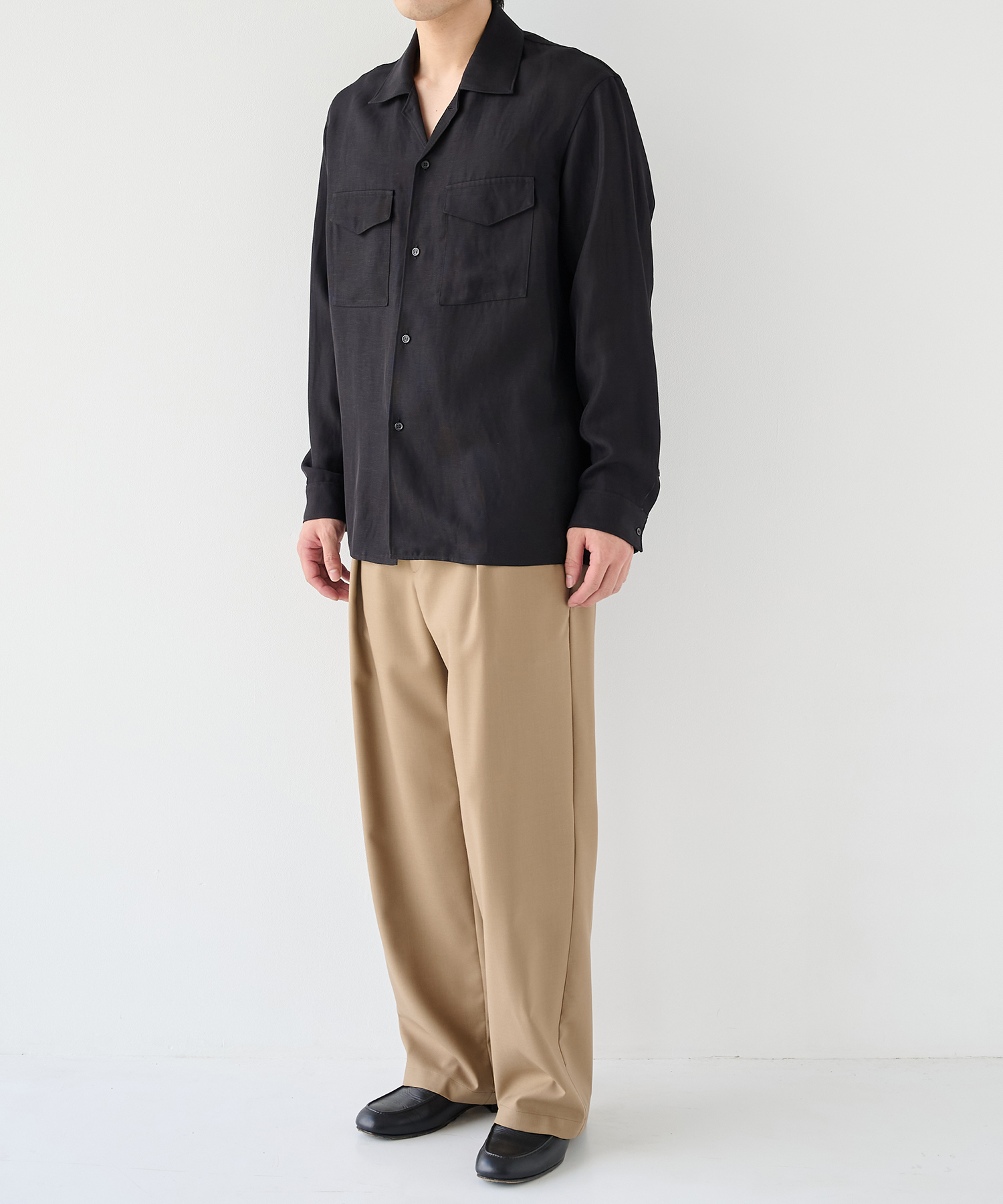Noseason Linen Open Shirts STUDIOUS