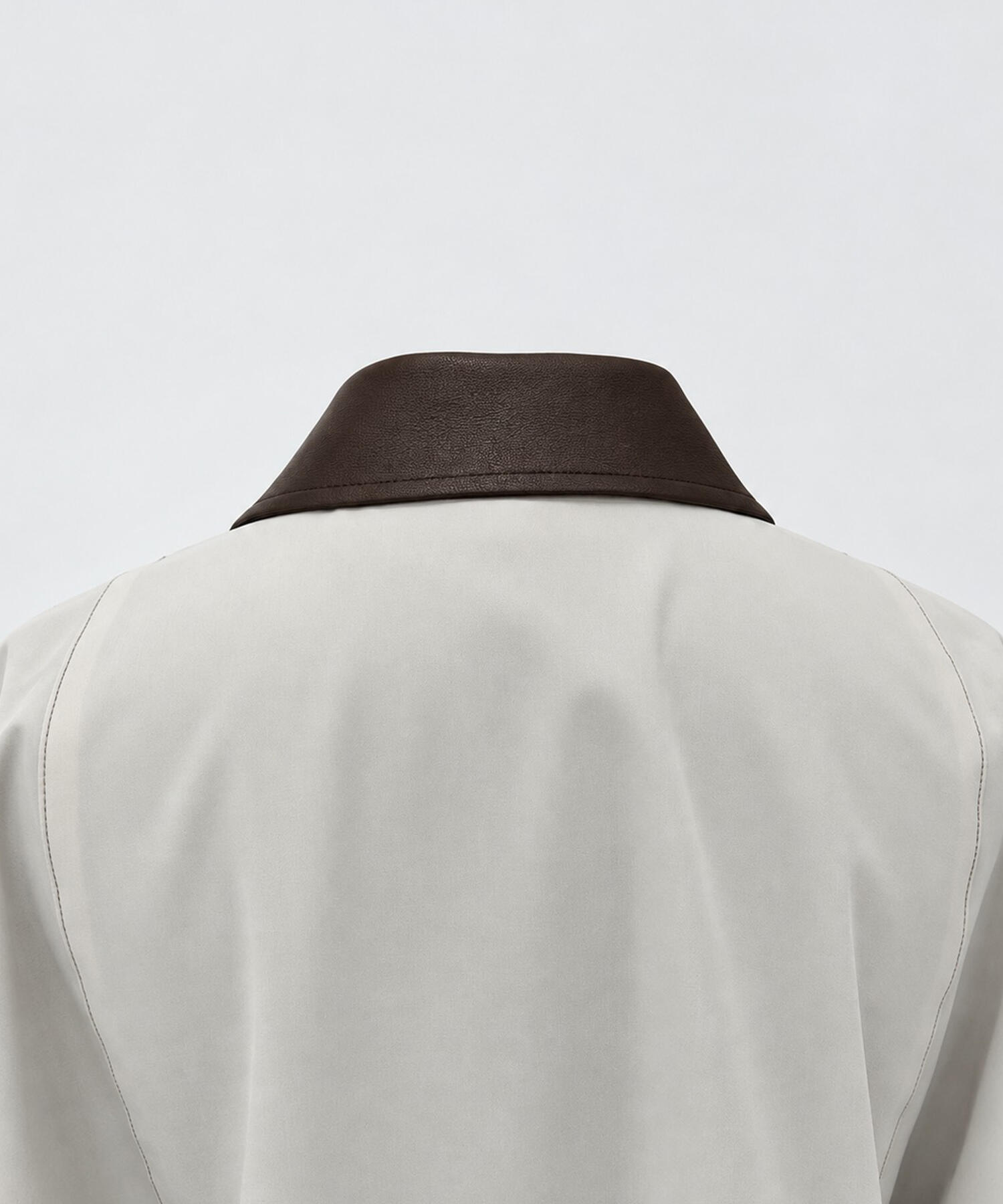 Leather collar Balloon Blouson STUDIOUS