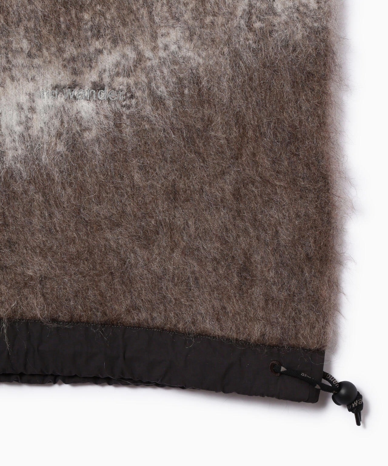 jacquard shaggy knit crew neck and wander