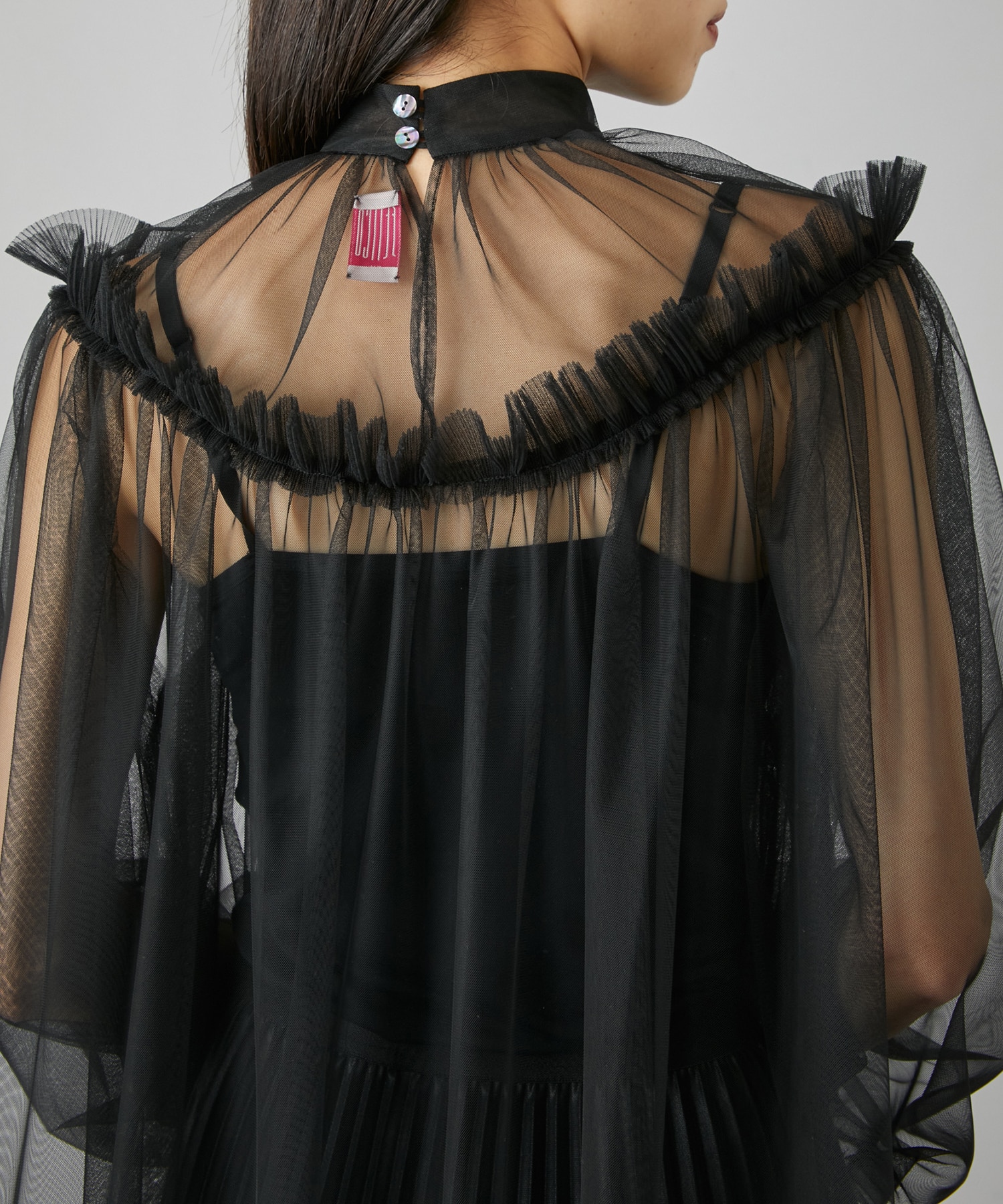 fetico MUTTON SLEEVE TULLE BLOUSE 激安スプリング growthcenter