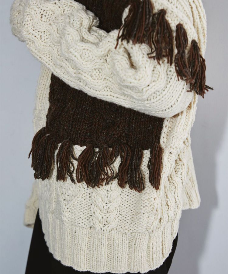 TODAYFUL patchwork hand knit vest