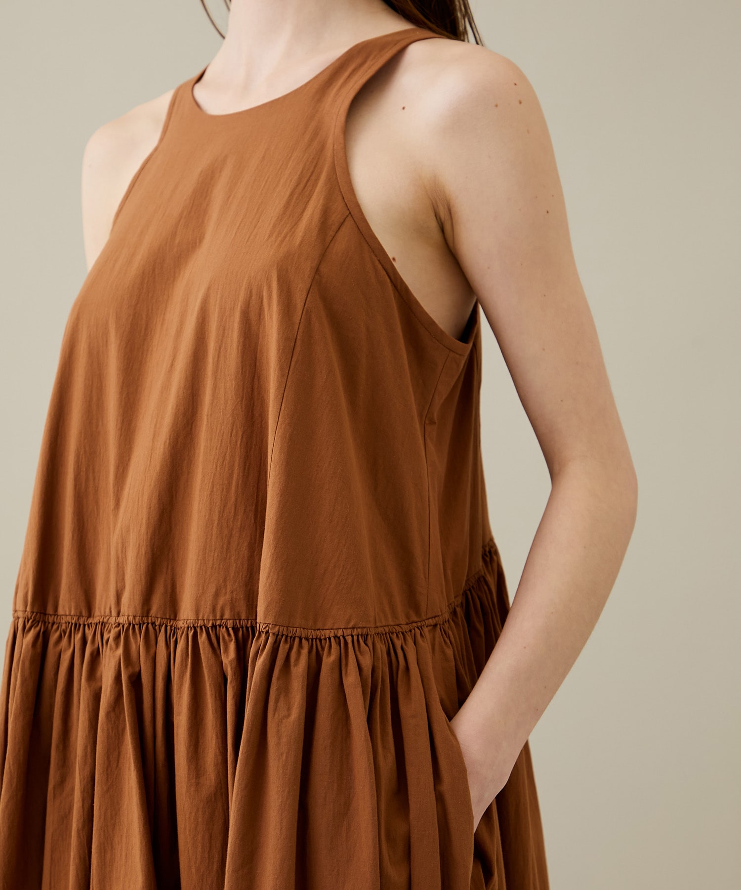 Balloon Dress(XS BROWN): SAYAKA DAVIS: WOMENS｜ STUDIOUS ONLINE